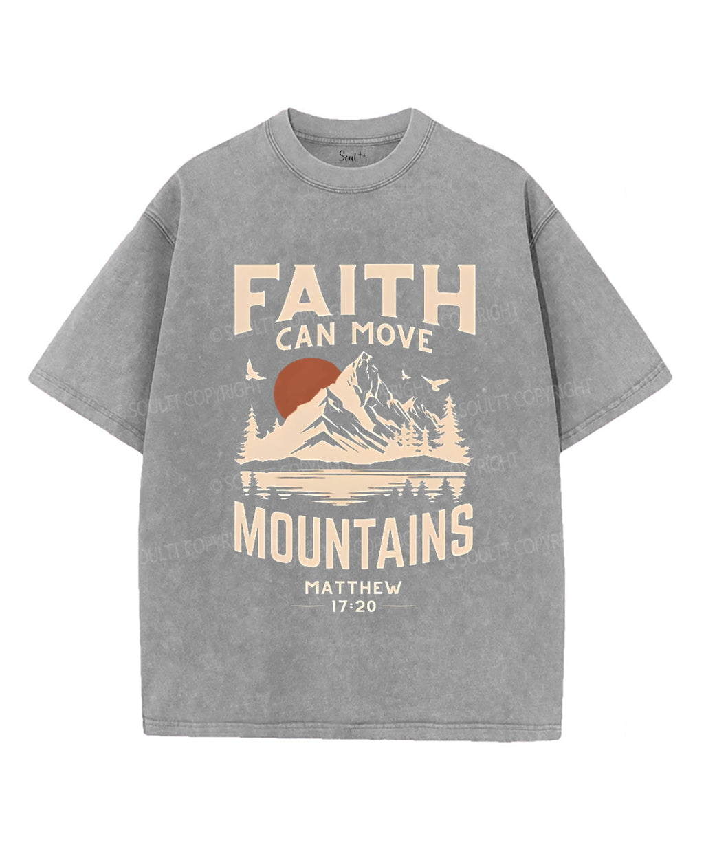 Faith Can Move Mountains Unisex Washed Christian T-shirt Style001 Hoodie, Sweatshirt | CiraTrend.com (Image 2)