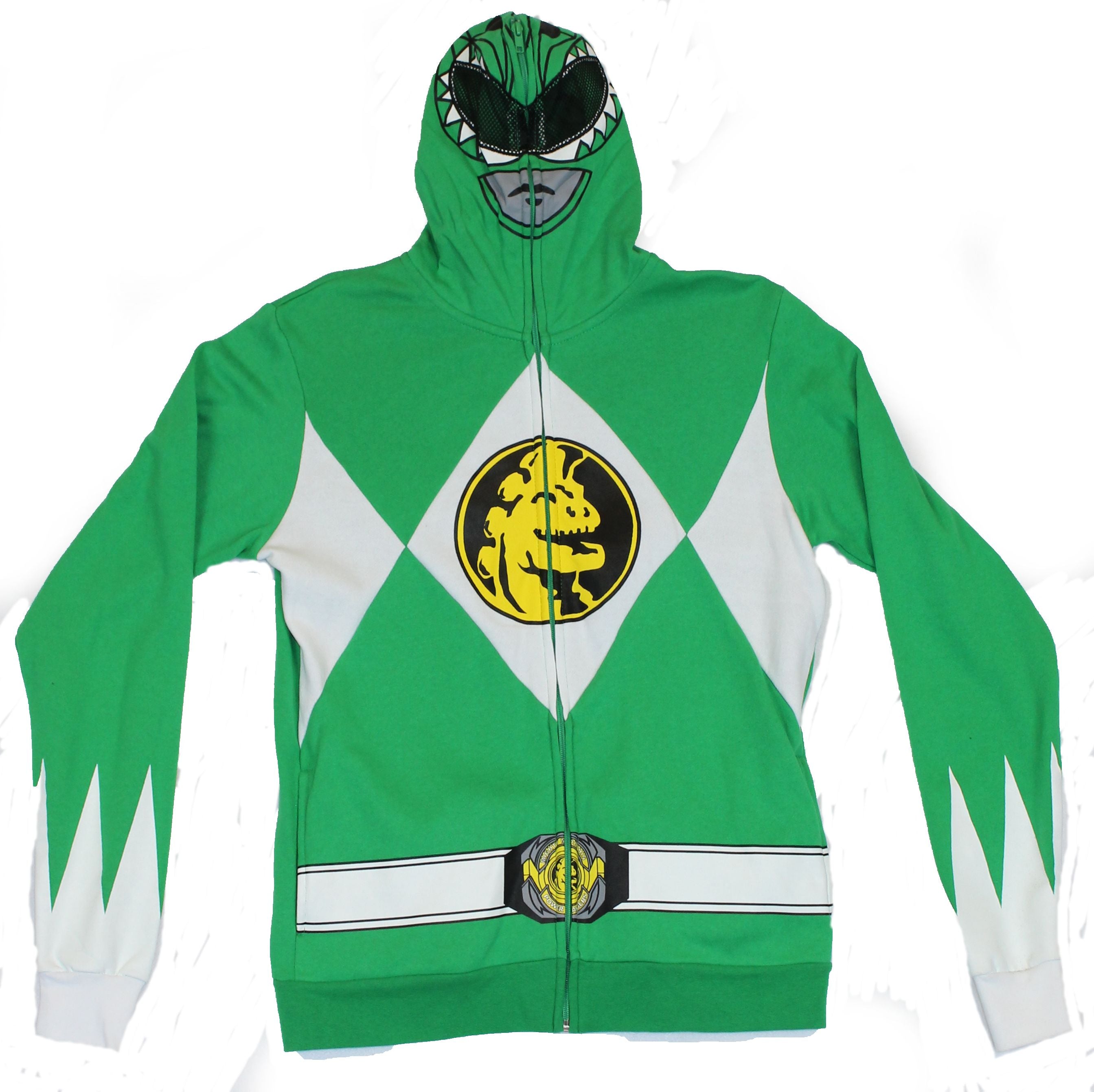Mighty Morphin Power Rangers Mens Hoodie Sweatshirt - Green Ranger Full Costume T-Shirts | CiraTrend.com