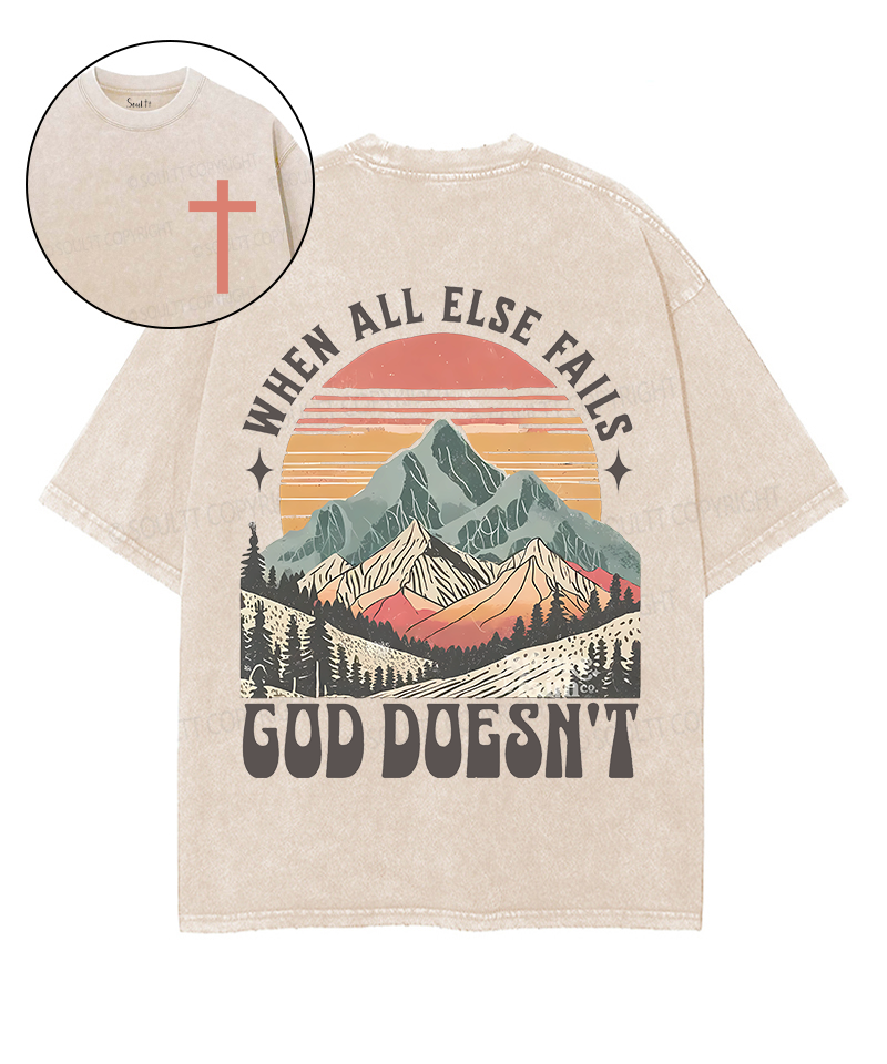 When All Else Fails Double Sided Unisex Washed Christian T-shirt Hoodie, Sweatshirt | CiraTrend.com (Image 1)