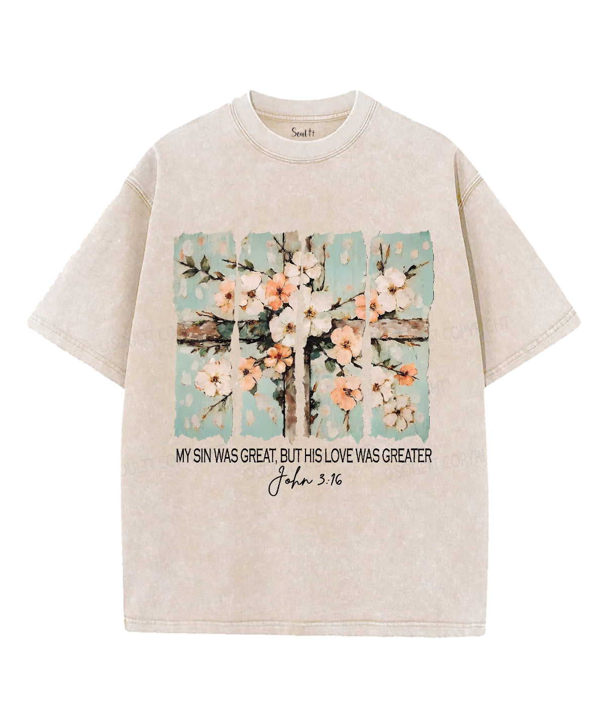 His Love Was Greater Unisex Washed Christian T-shirt Style002 Hoodie, Sweatshirt | CiraTrend.com (Image 4)