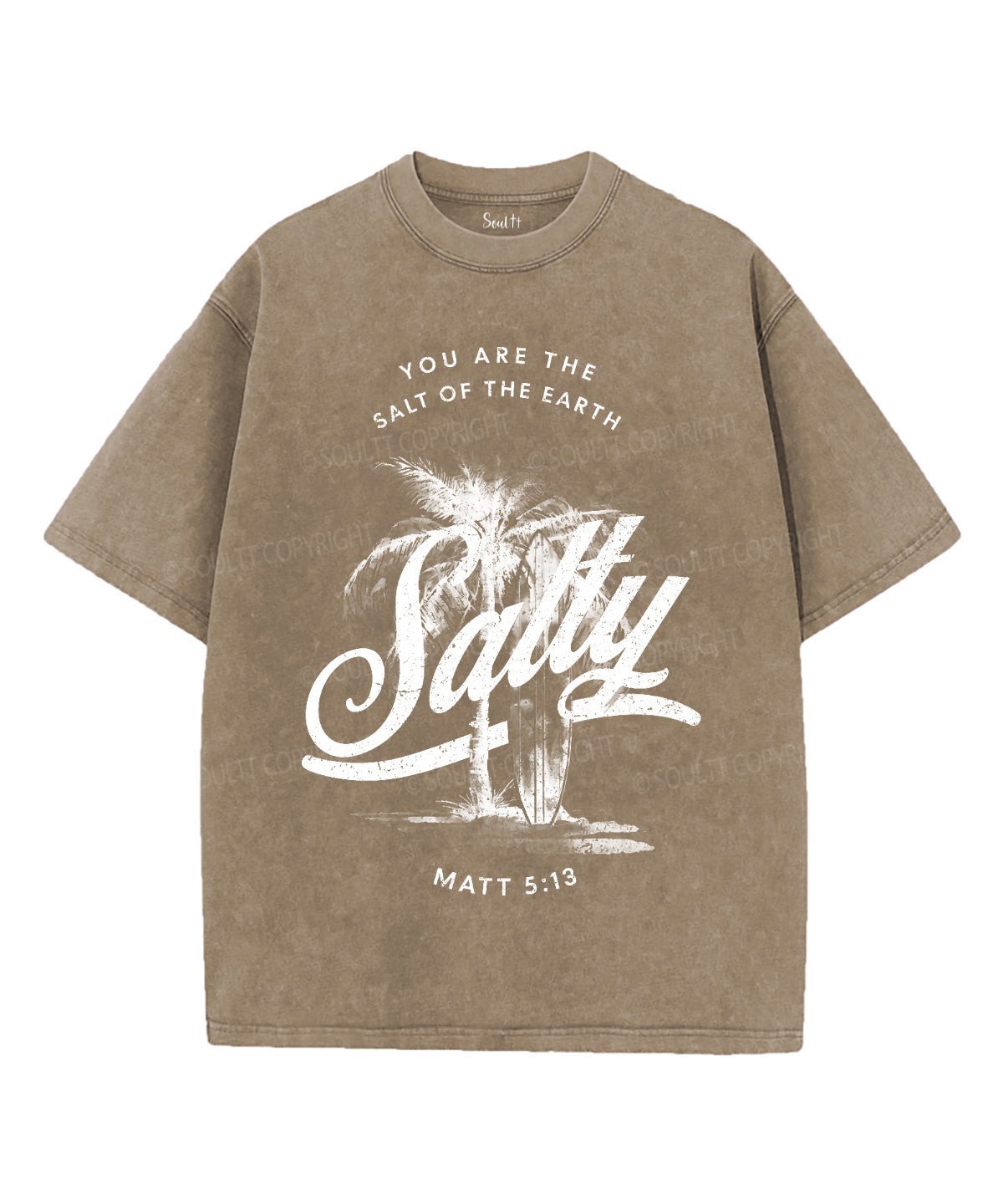 Salty Unisex Washed Christian T-shirt Hoodie, Sweatshirt | CiraTrend.com (Image 5)