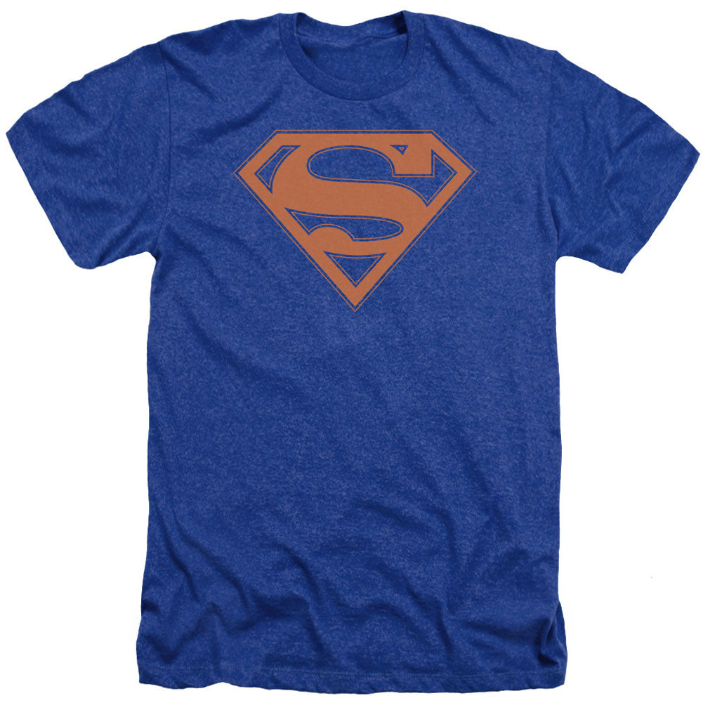 Blue & Orange Shield Adult Heather 40% Poly T-shirt Hoodie, Sweatshirt | CiraTrend.com