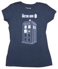Doctor Who Girls Juniors T-Shirt - Outlined Call Box Under Tv Logo Image Hoodie, Sweatshirt | CiraTrend.com