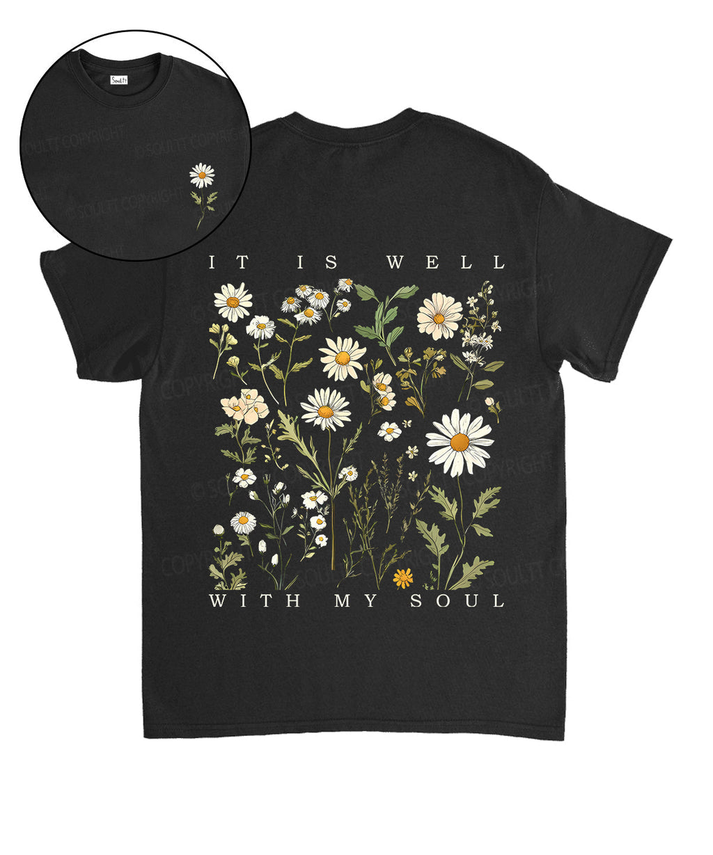 It Is Well With My Soul Double Sided Unisex Cotton Christian T-Shirt Hoodie, Sweatshirt | CiraTrend.com (Image 1)