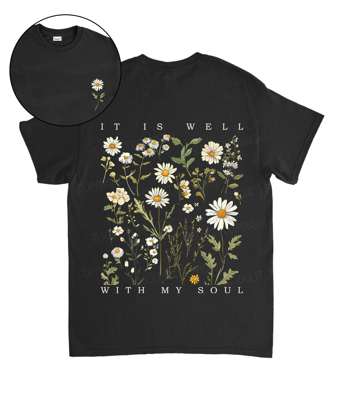 It Is Well With My Soul Double Sided Unisex Cotton Christian T-Shirt Hoodie, Sweatshirt | CiraTrend.com (Image 1)