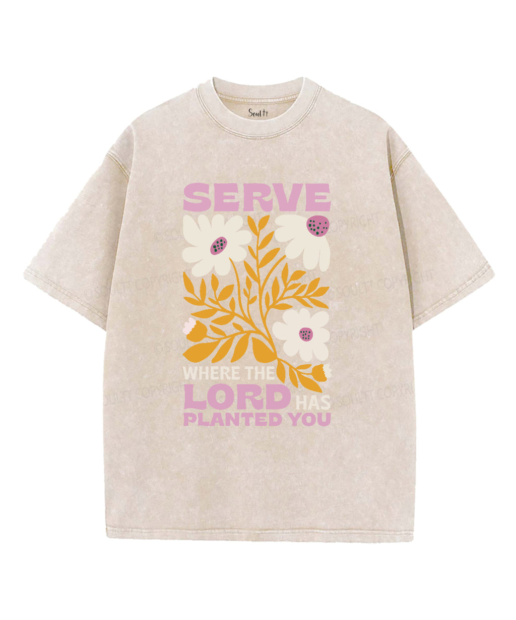 Serve Where The Lord Has Planted You Washed Christian T-shirt Hoodie, Sweatshirt | CiraTrend.com (Image 4)