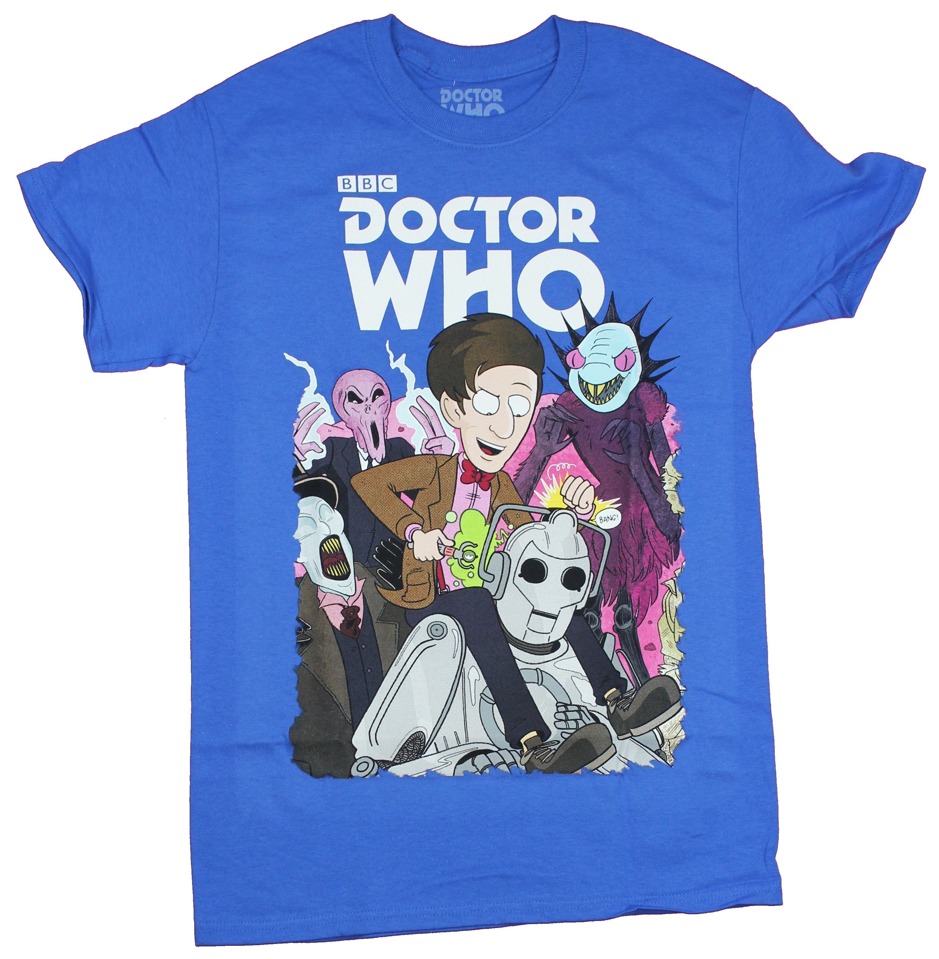 Doctor Who Mens  T-Shirt - 11th Doctor Cartoon Style Mayhem Hoodie, Sweatshirt | CiraTrend.com