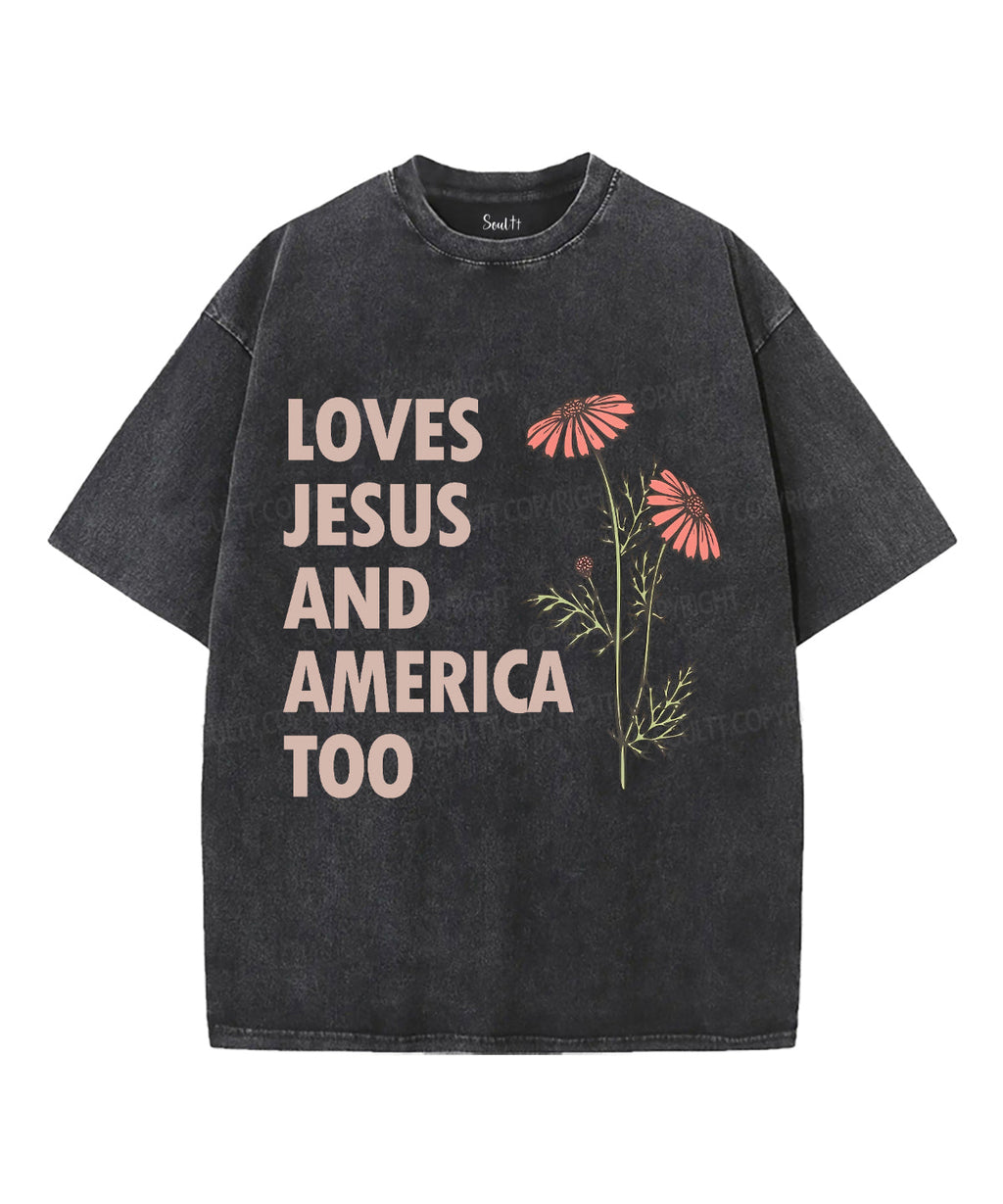 Love Jesus Unisex Washed Christian T-shirt Hoodie, Sweatshirt | CiraTrend.com (Image 2)
