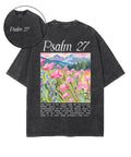 The Lord Is My Light Double Sided Unisex Washed Christian T-shirt Hoodie, Sweatshirt | CiraTrend.com (Image 1)