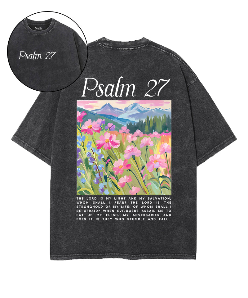 The Lord Is My Light Double Sided Unisex Washed Christian T-shirt Hoodie, Sweatshirt | CiraTrend.com (Image 1)