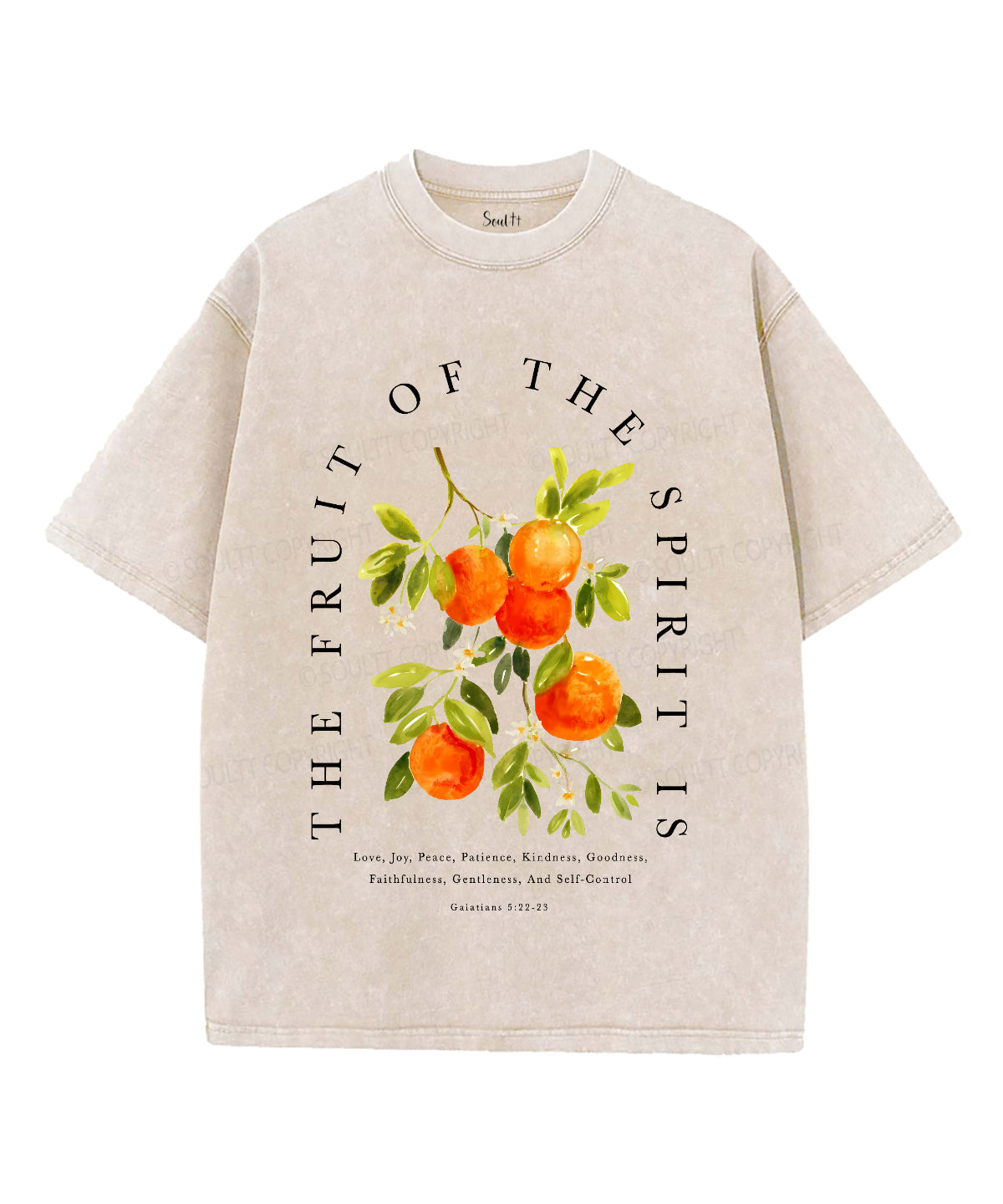 Fruit Of The Spirit Unisex Washed Christian T-shirt Style004 Hoodie, Sweatshirt | CiraTrend.com (Image 4)