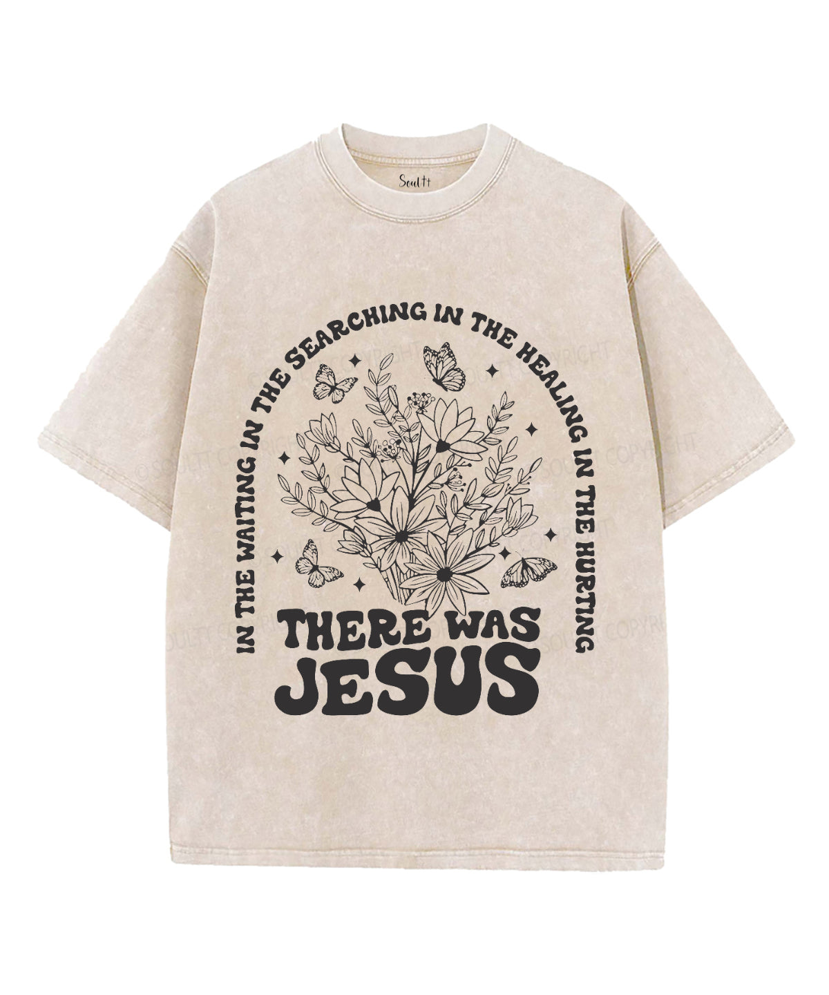 There Was Jesus Unisex Washed Christian T-shirt Hoodie, Sweatshirt | CiraTrend.com (Image 4)