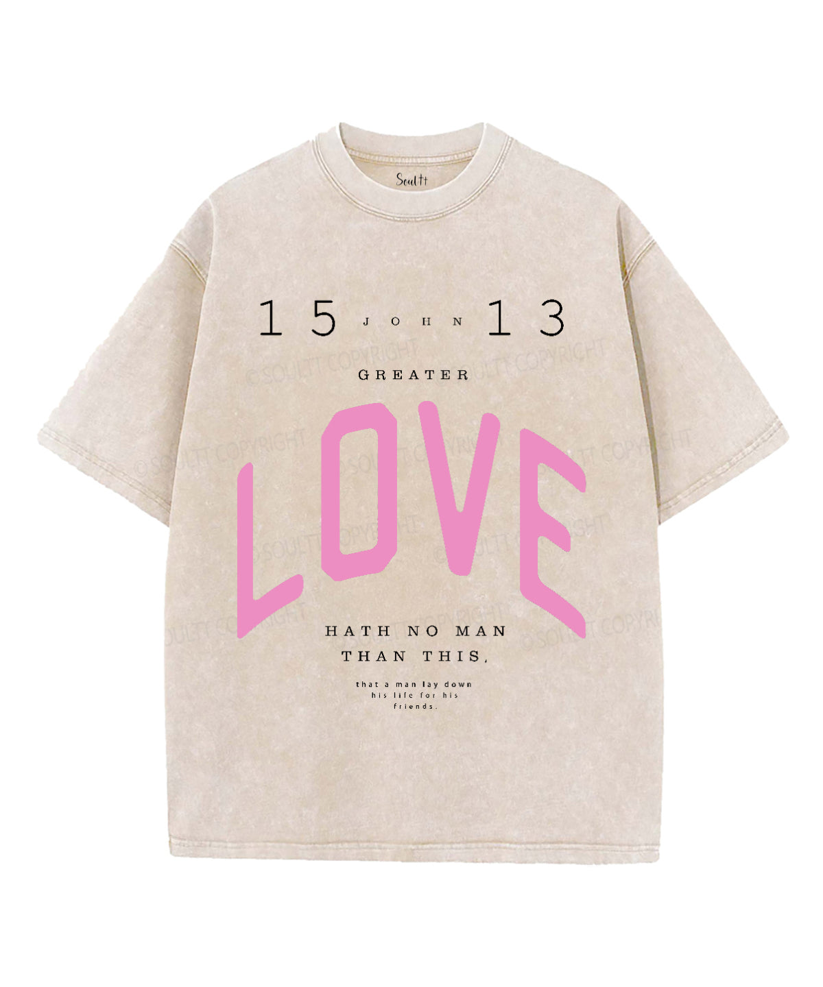 Greater Love Washed Christian T-shirt Hoodie, Sweatshirt | CiraTrend.com (Image 2)