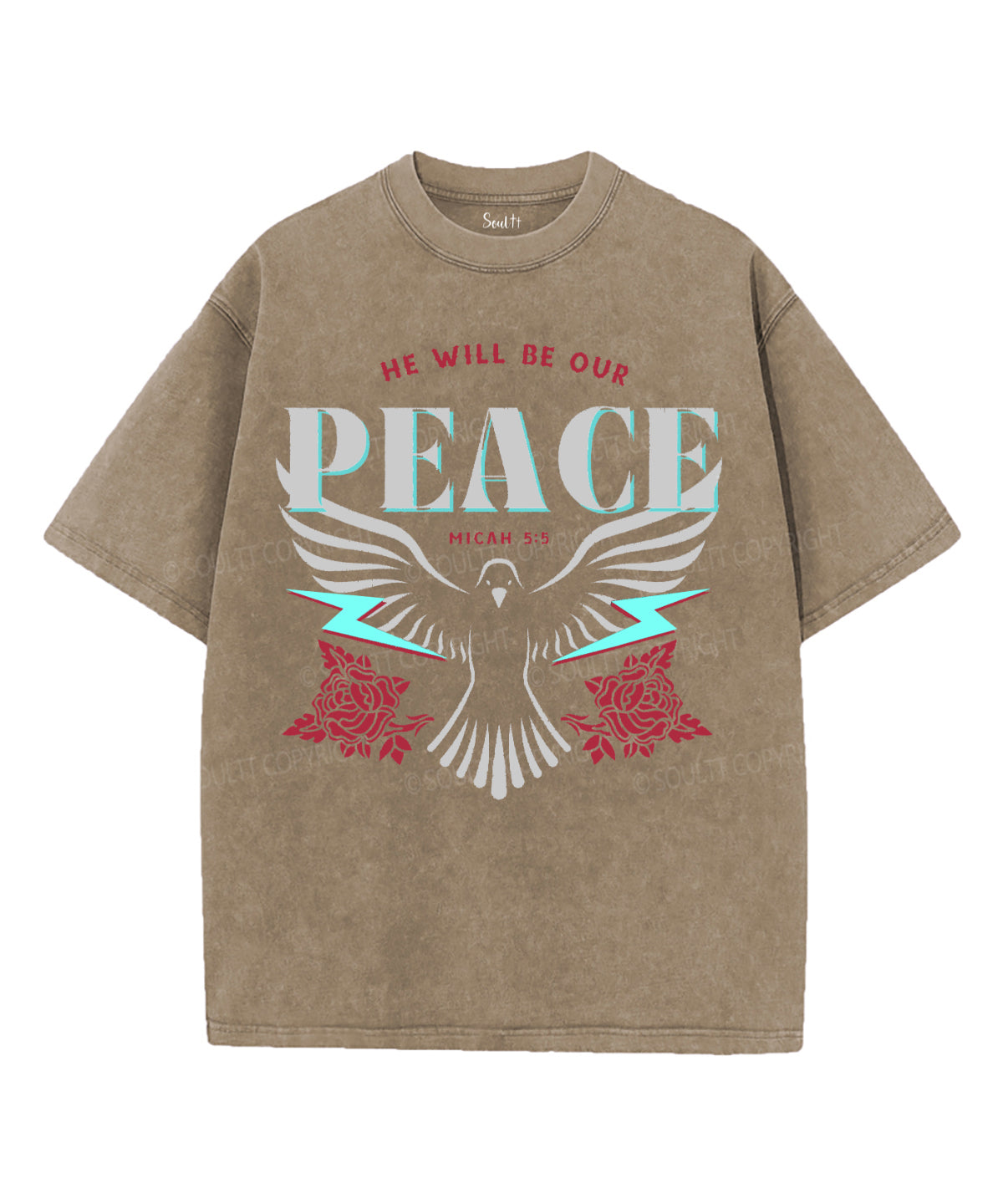 He Will Be Our Peace Washed Christian T-Shirts, Hoodie, Sweatshirt