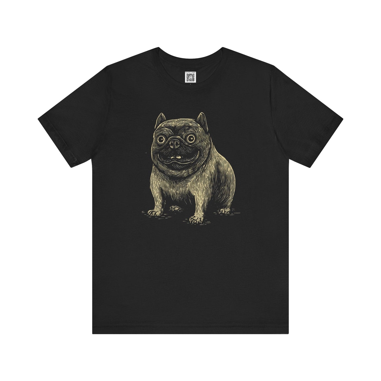 Whimsical Pug Graphic Tee Style001