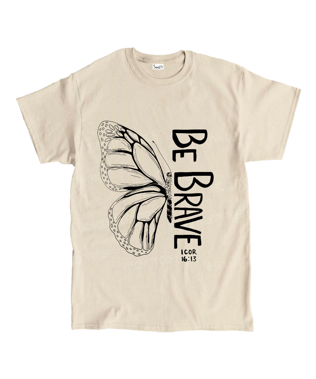 Be Brave Unisex Cotton Christian T-Shirt Hoodie, Sweatshirt | CiraTrend.com (Image 4)