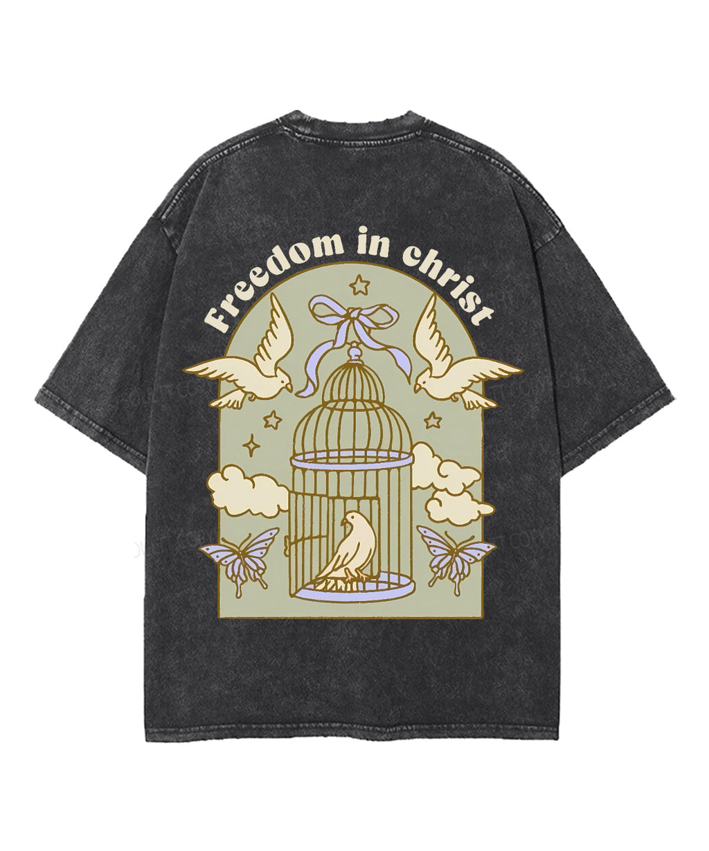 Freedom In Christ Double Sided Unisex Washed Christian T-shirt Style001 Hoodie, Sweatshirt | CiraTrend.com (Image 3)