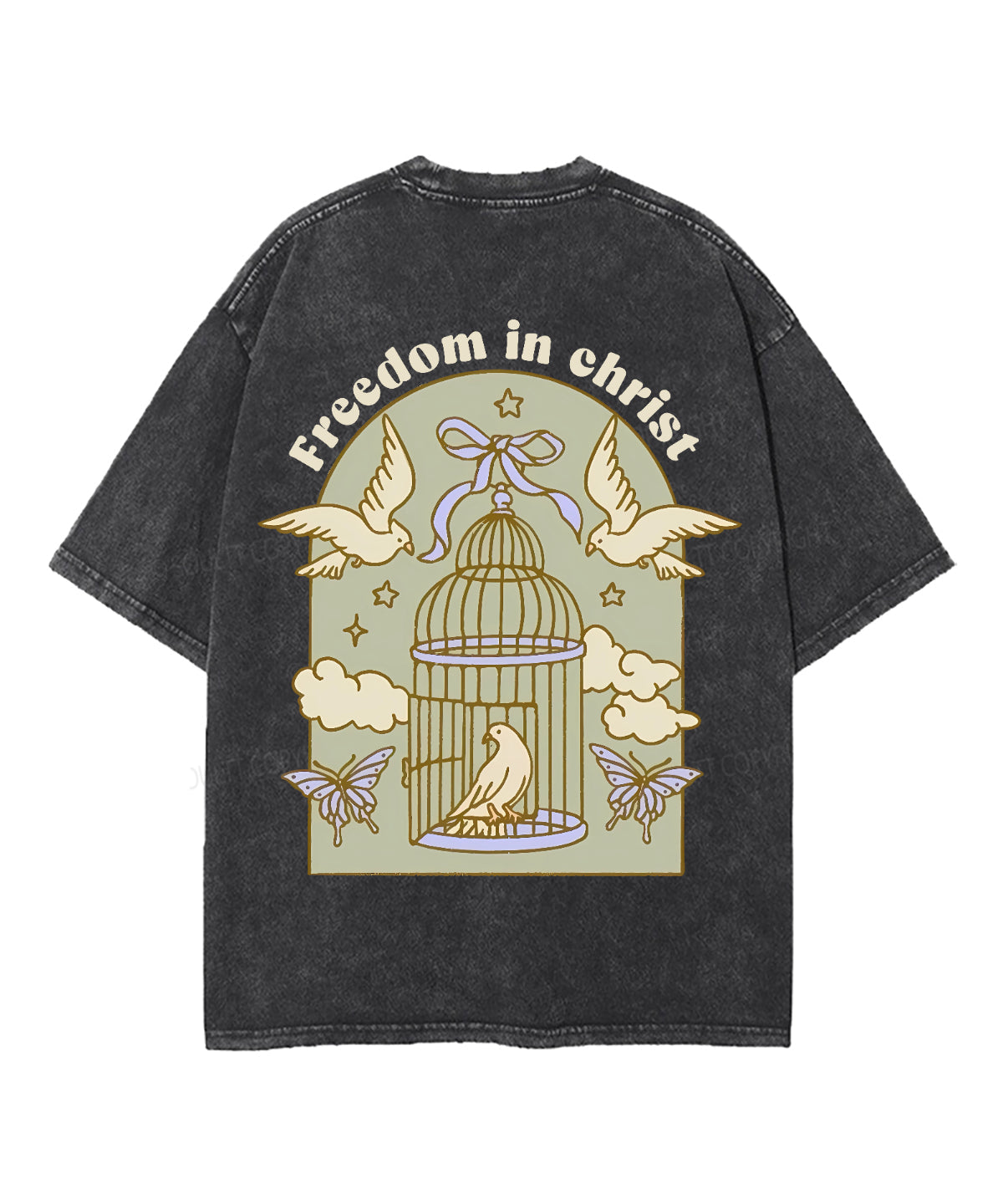 Freedom In Christ Double Sided Unisex Washed Christian T-shirt Style001 Hoodie, Sweatshirt | CiraTrend.com (Image 3)