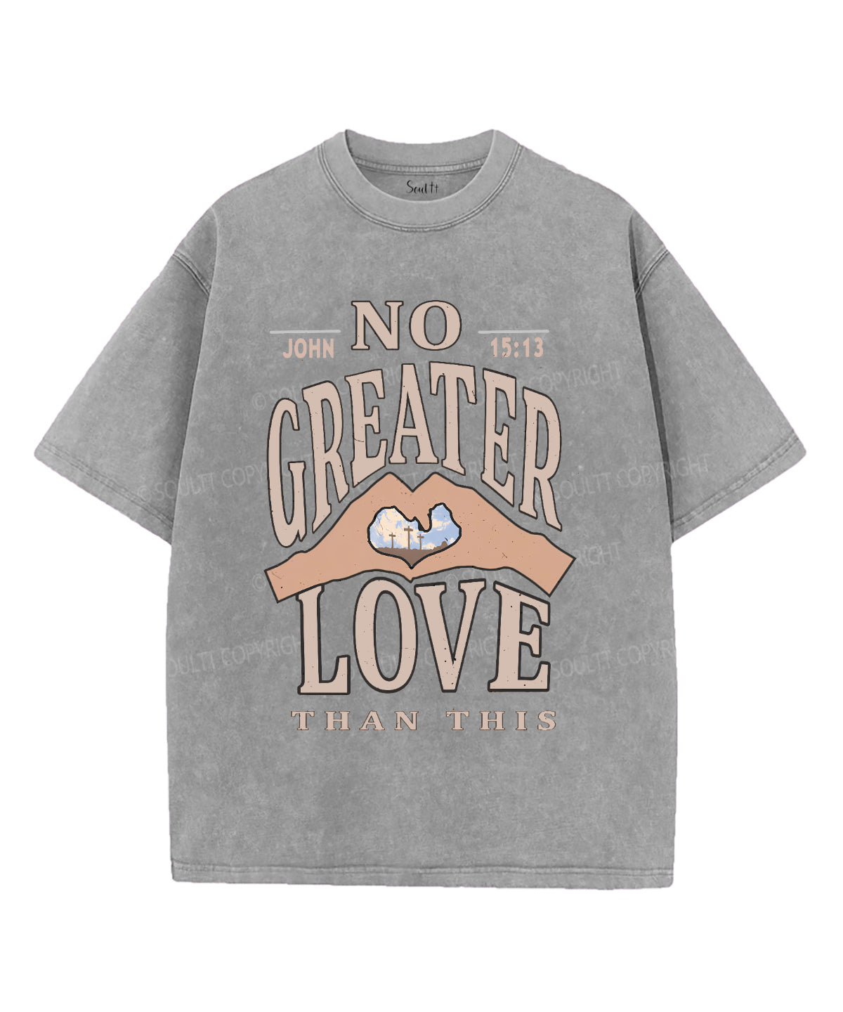 No Greater Love Unisex Washed Christian T-shirt Style002 Hoodie, Sweatshirt | CiraTrend.com (Image 2)