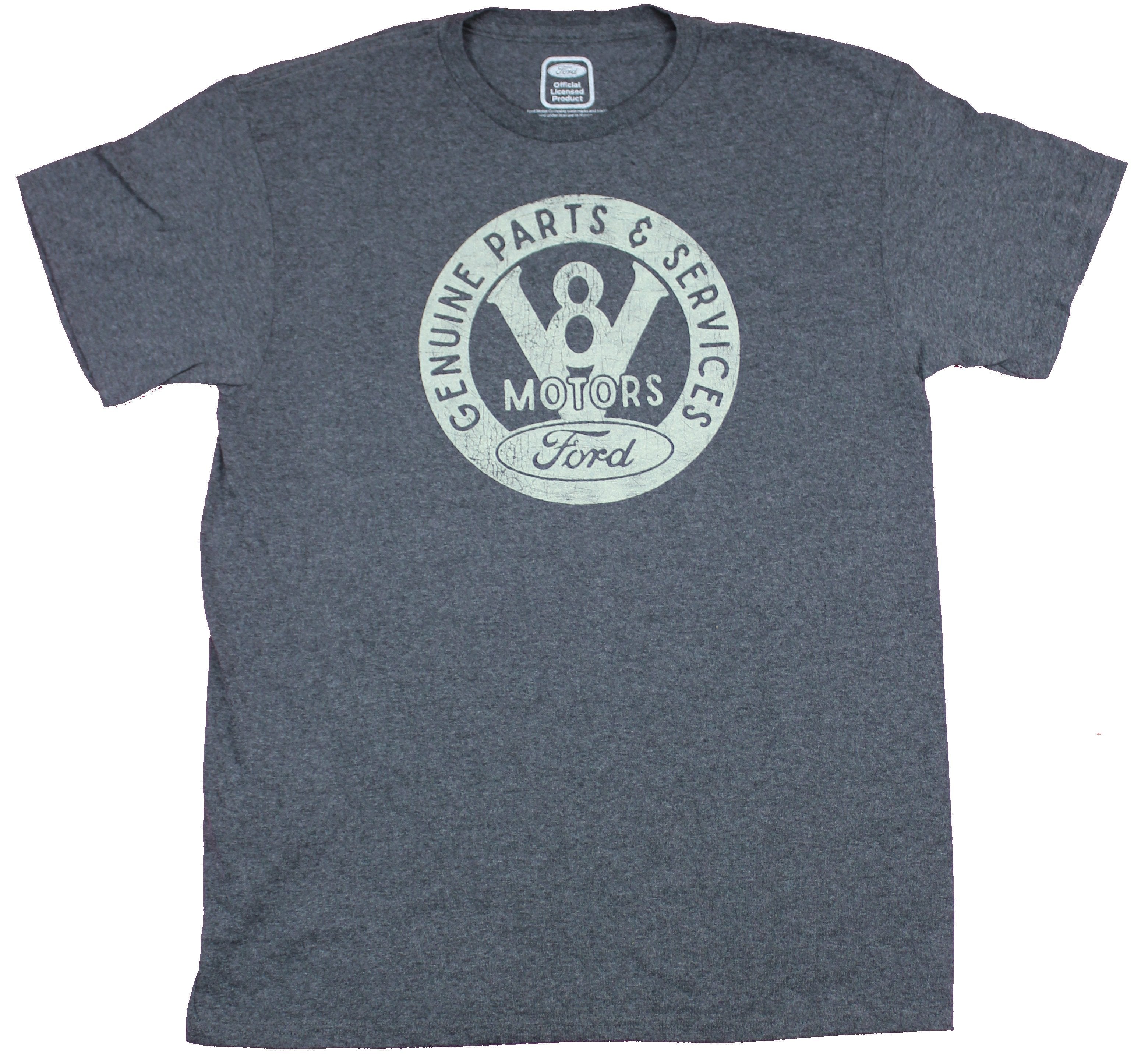 Ford Motors Mens T-Shirt  - Genuine Parts & Service Distressed V-8 logo Hoodie, Sweatshirt | CiraTrend.com