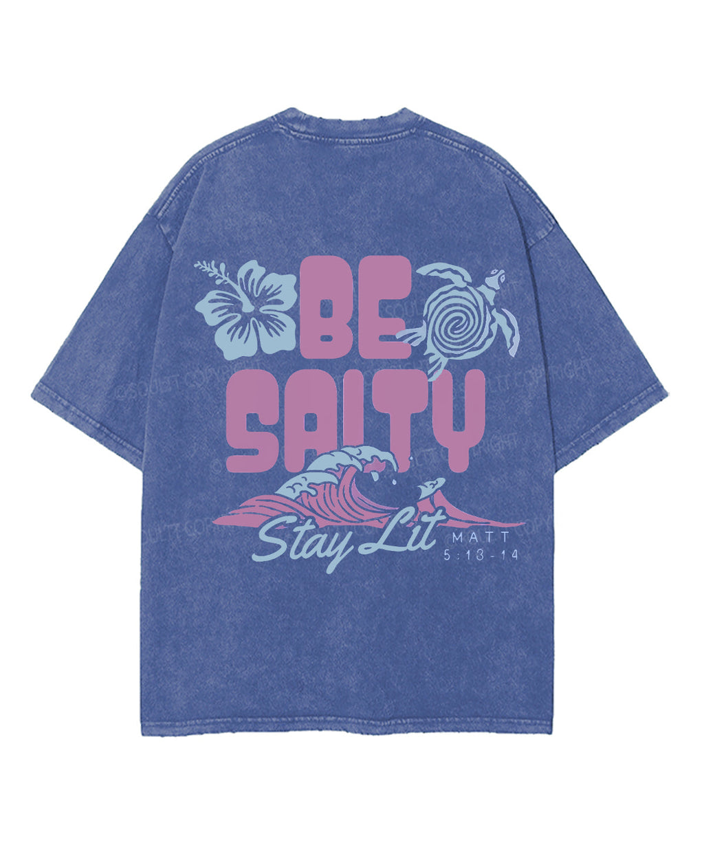 Be Salty Double Sided Unisex Washed Christian T-shirt Hoodie, Sweatshirt | CiraTrend.com (Image 4)