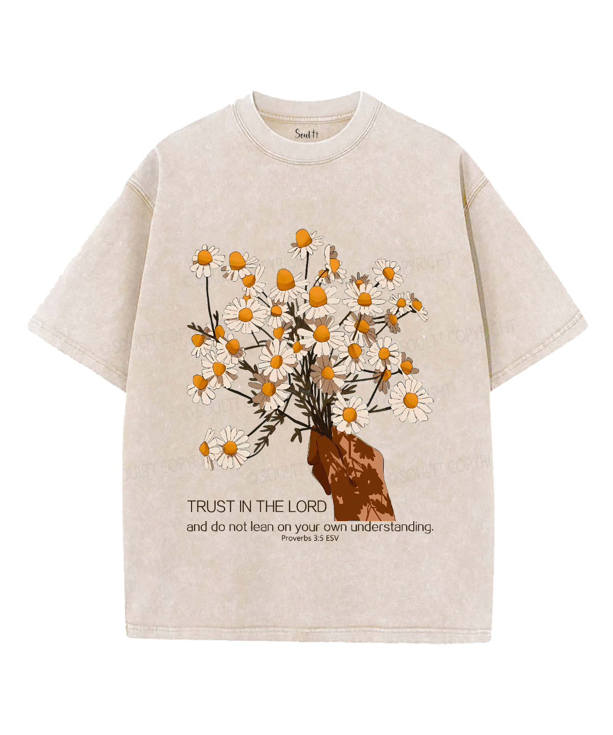 Trust In The Lord Unisex Washed Christian T-shirt Style002 Hoodie, Sweatshirt | CiraTrend.com (Image 2)