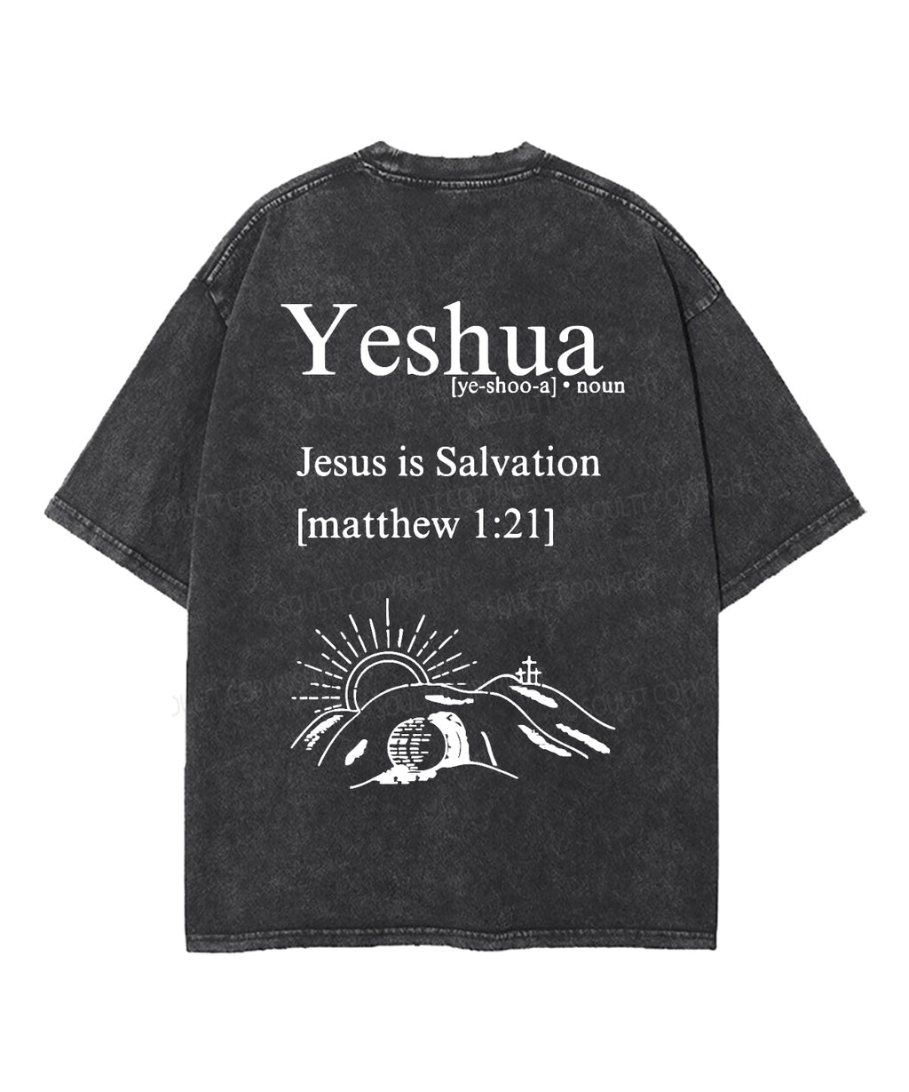 Yeshua Double Sided Washed Christian T-shirt Hoodie, Sweatshirt | CiraTrend.com (Image 3)