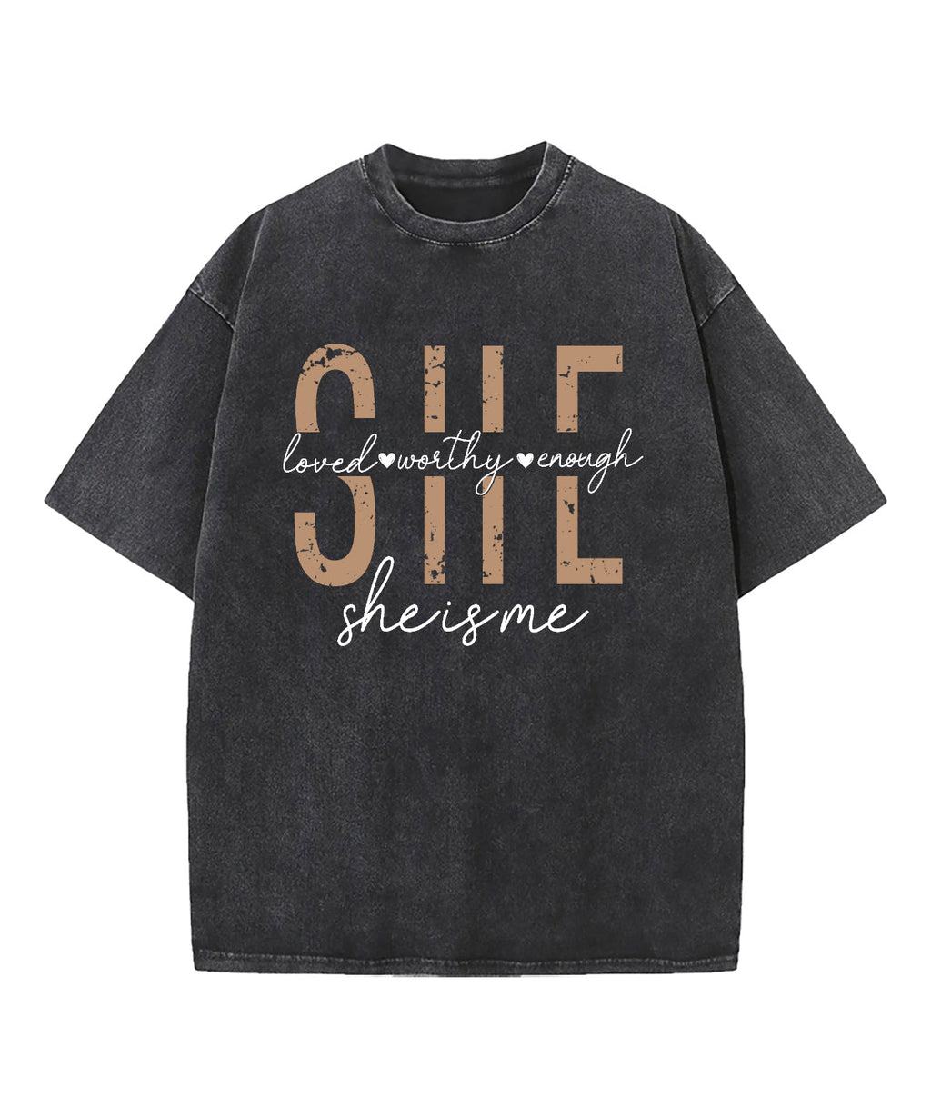 She Is Me Washed Christian T-shirt Hoodie, Sweatshirt | CiraTrend.com (Image 2)
