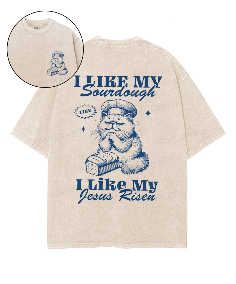 I Like My Jesus Risen Double Sided Unisex Washed Christian T-shirt Hoodie, Sweatshirt | CiraTrend.com (Image 1)