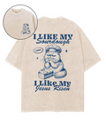 I Like My Jesus Risen Double Sided Unisex Washed Christian T-shirt Hoodie, Sweatshirt | CiraTrend.com (Image 1)