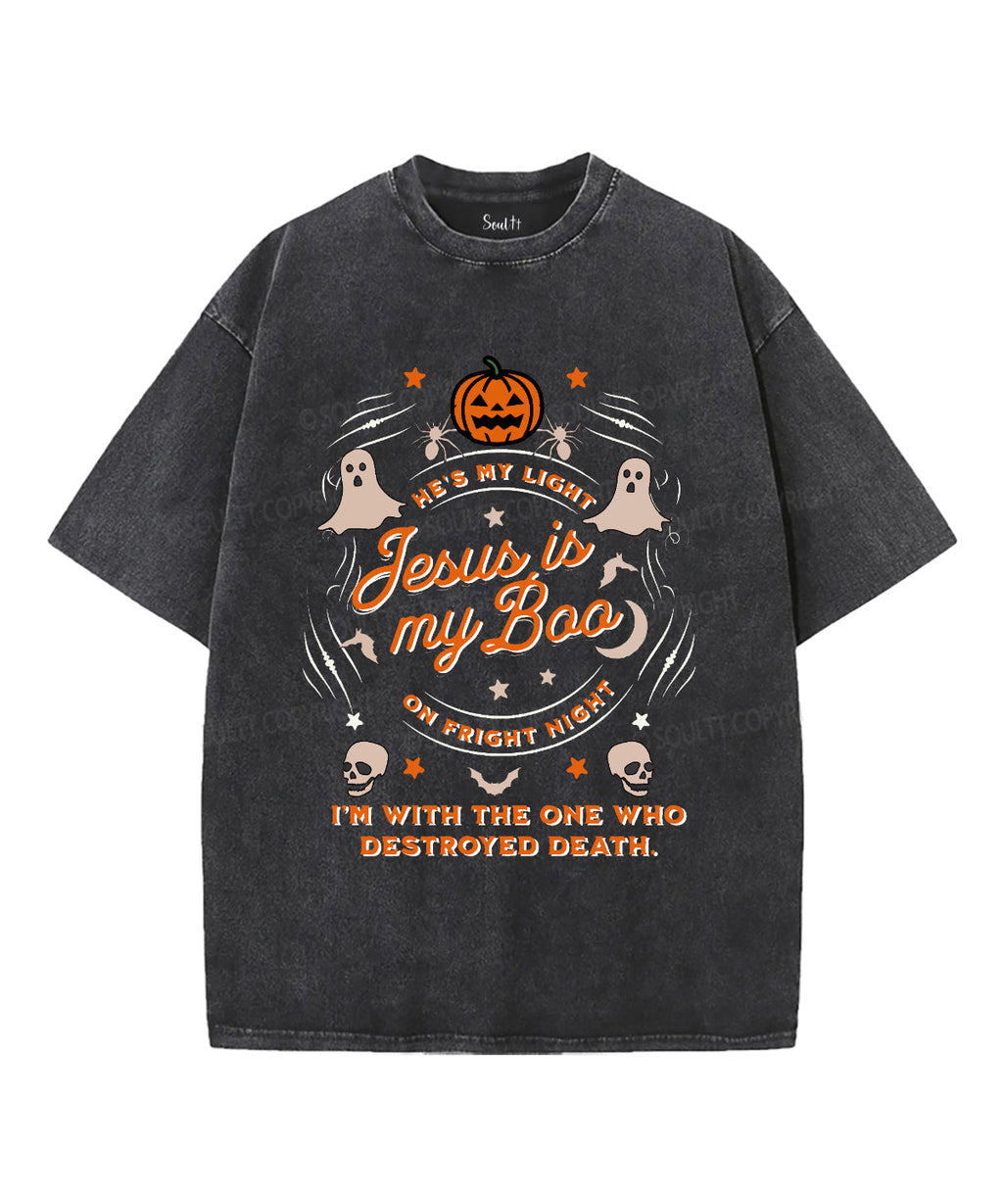 Jesus Is My Boo Unisex Washed Christian T-shirt Style001 Hoodie, Sweatshirt | CiraTrend.com (Image 1)