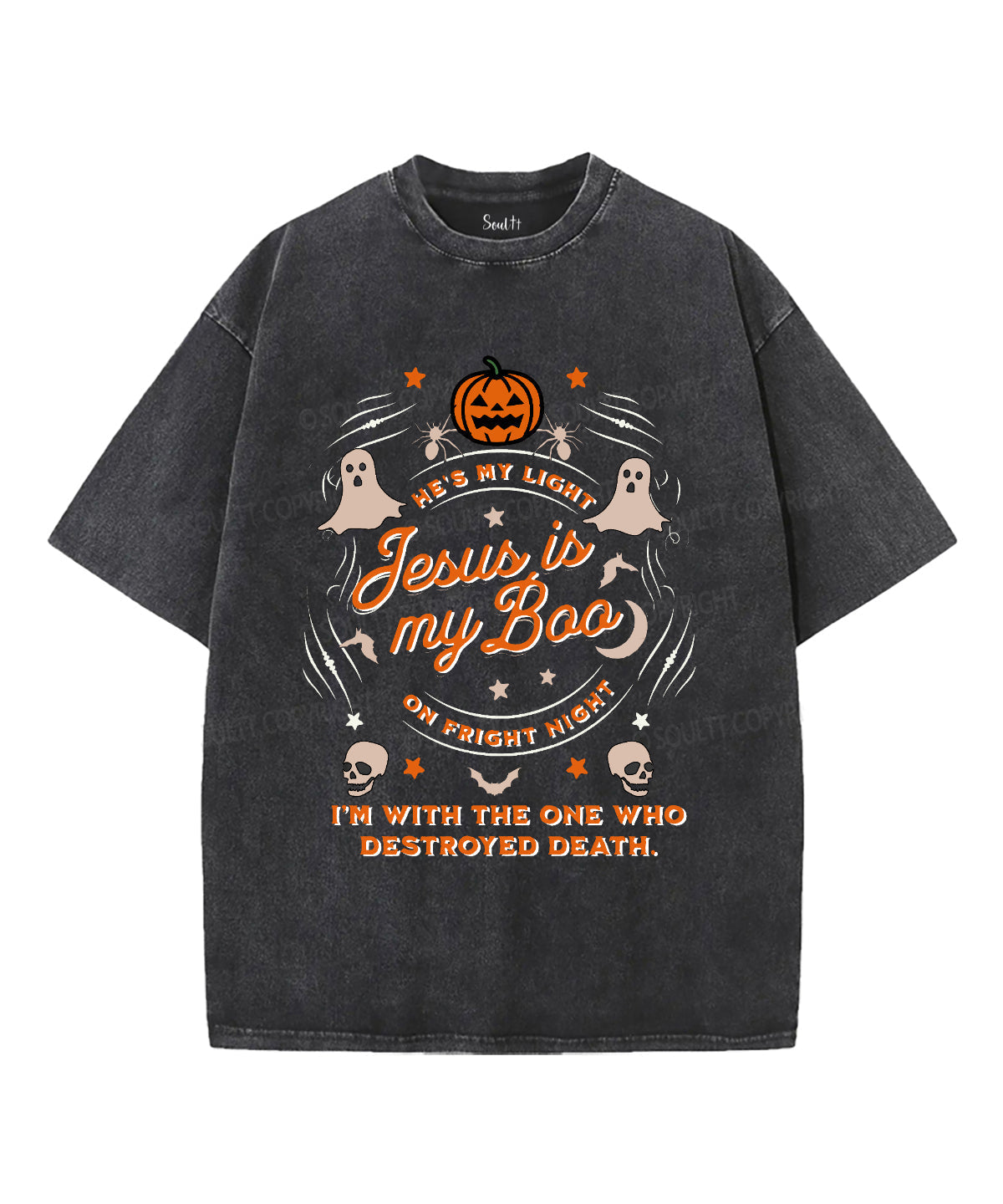 Jesus Is My Boo Unisex Washed Christian T-shirt Style001 Hoodie, Sweatshirt | CiraTrend.com (Image 1)
