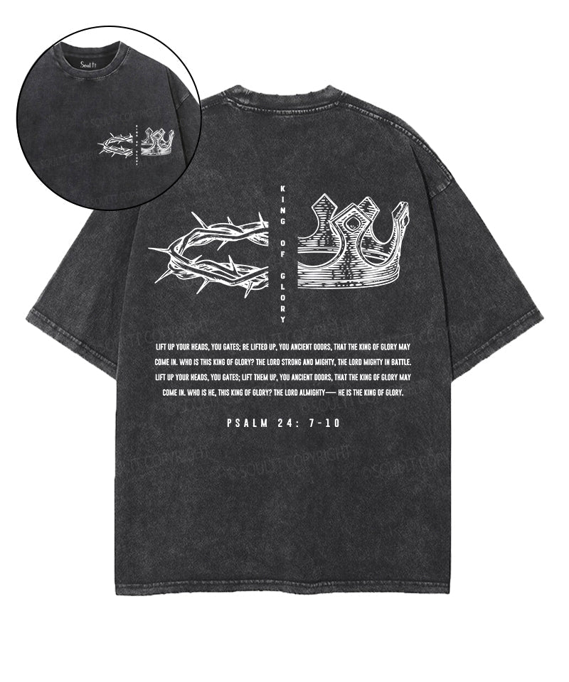 King Of Glory Double Sided Washed Christian T-shirt Hoodie, Sweatshirt | CiraTrend.com (Image 1)