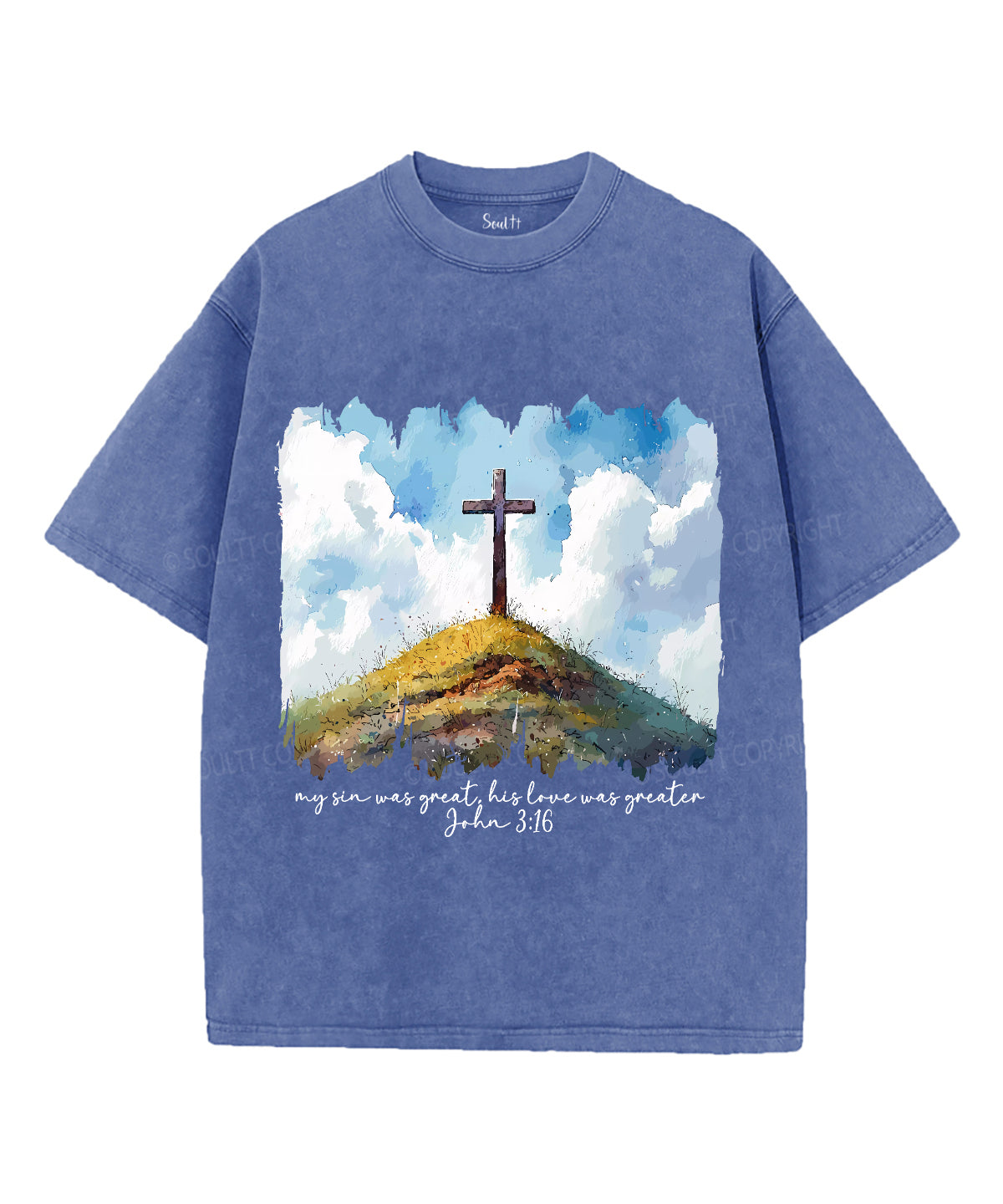 His Love Was Greater Unisex Washed Christian T-shirt Style001 Hoodie, Sweatshirt | CiraTrend.com (Image 3)