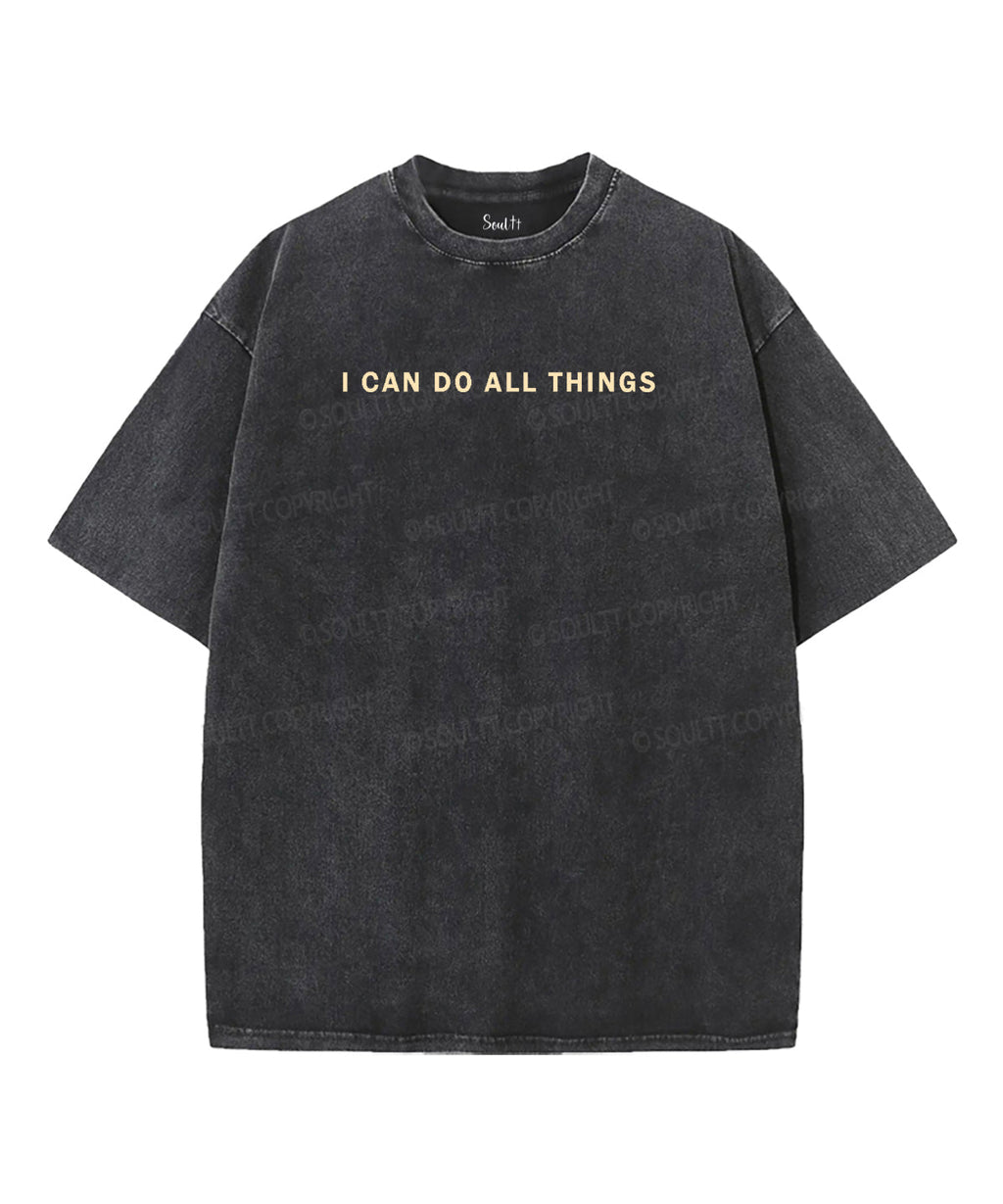 I Can Do All Things Double Sided Unisex Washed Christian T-shirt Hoodie, Sweatshirt | CiraTrend.com (Image 2)