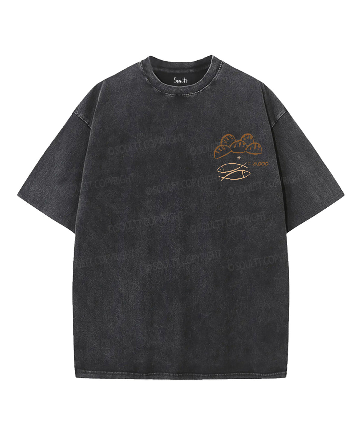 Fish And Loaves Double Sided Unisex Washed Christian T-shirt Style001 Hoodie, Sweatshirt | CiraTrend.com (Image 5)