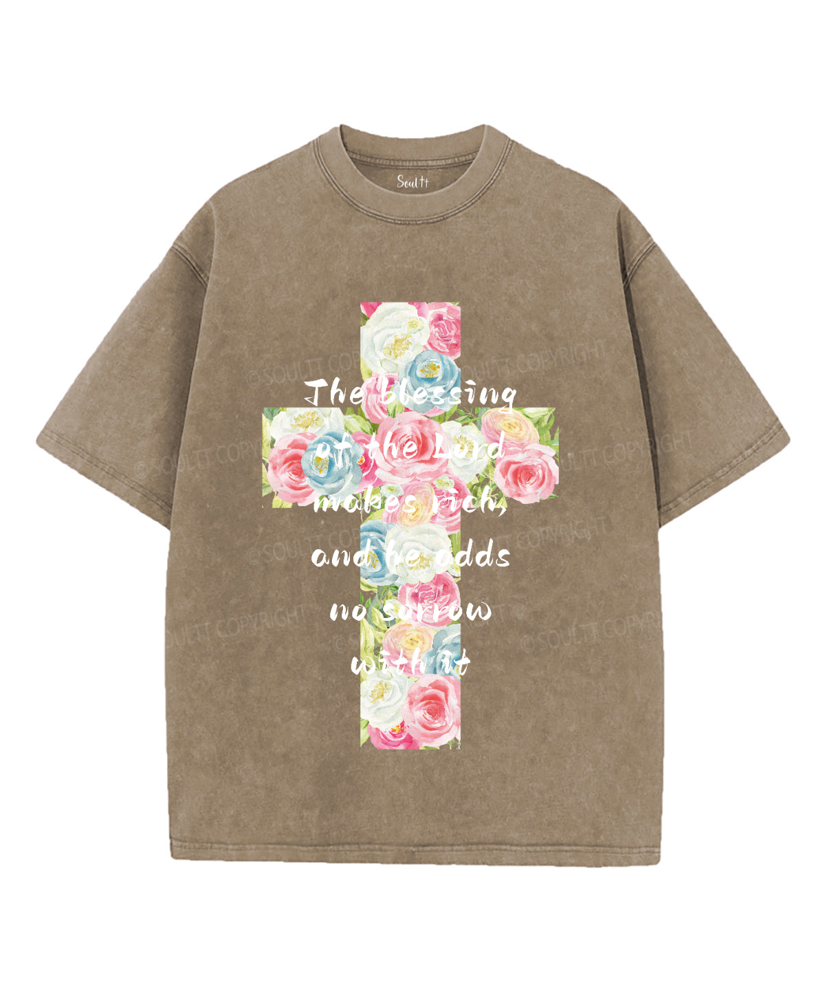 The Blessing of the Lord Makes Rich Unisex Washed Christian T-shirt Hoodie, Sweatshirt | CiraTrend.com (Image 5)