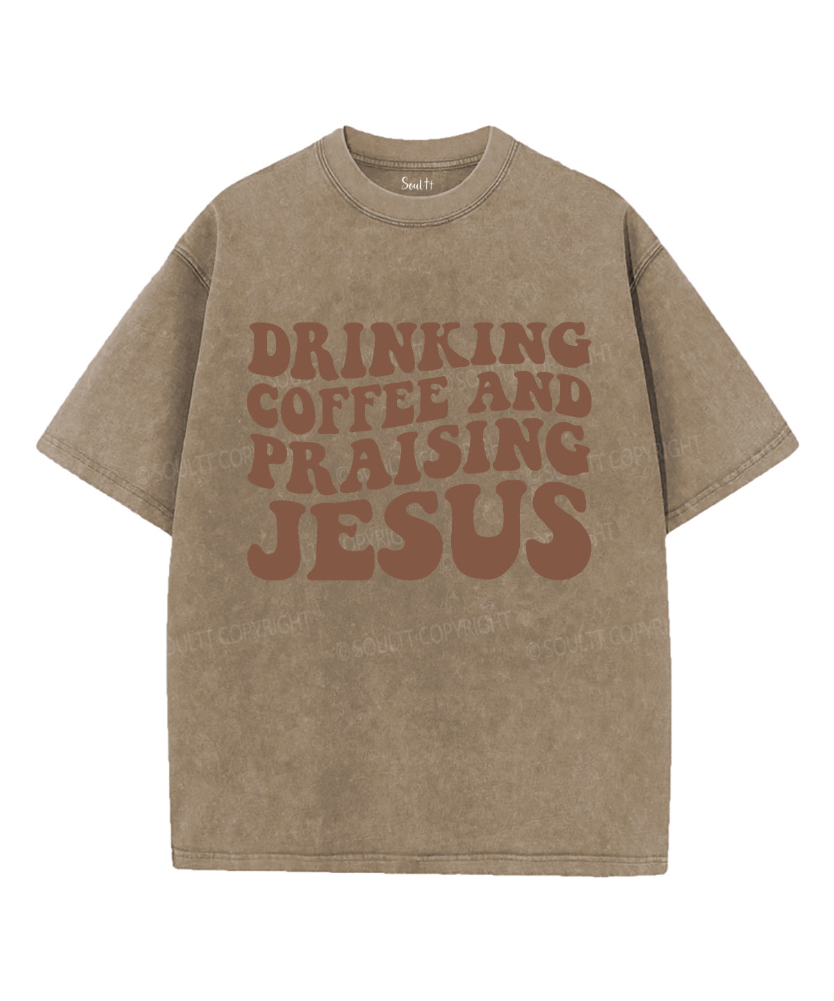 Drinking Coffee Praising Jesus Washed Christian T-Shirts, Hoodie, Sweatshirt