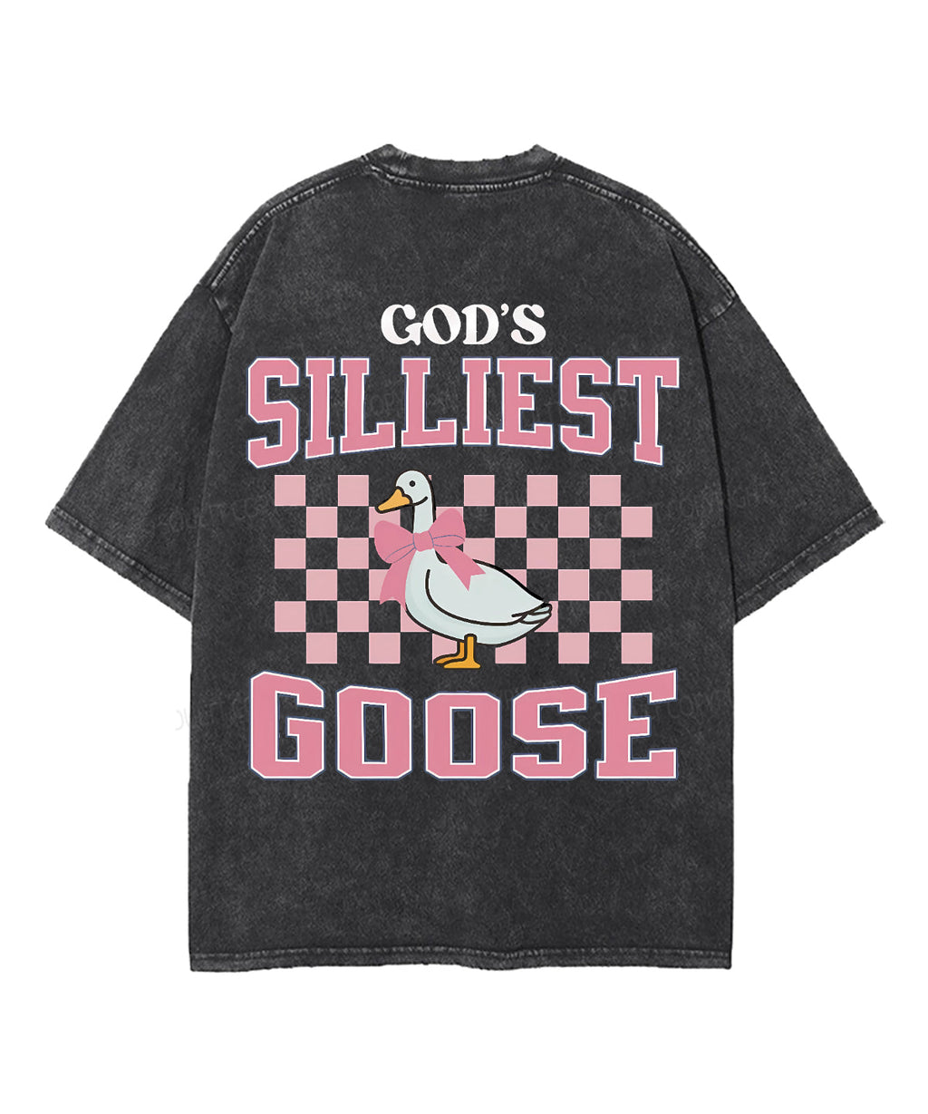 Silliest Goose Double Sided Unisex Washed Christian T-shirt Hoodie, Sweatshirt | CiraTrend.com (Image 2)