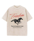 Freedom Unisex Washed Christian T-shirt Hoodie, Sweatshirt | CiraTrend.com (Image 1)