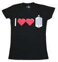 Doctor Who Girls Juniors T-Shirt - I Love Heart Doctor Who Logo Hoodie, Sweatshirt | CiraTrend.com