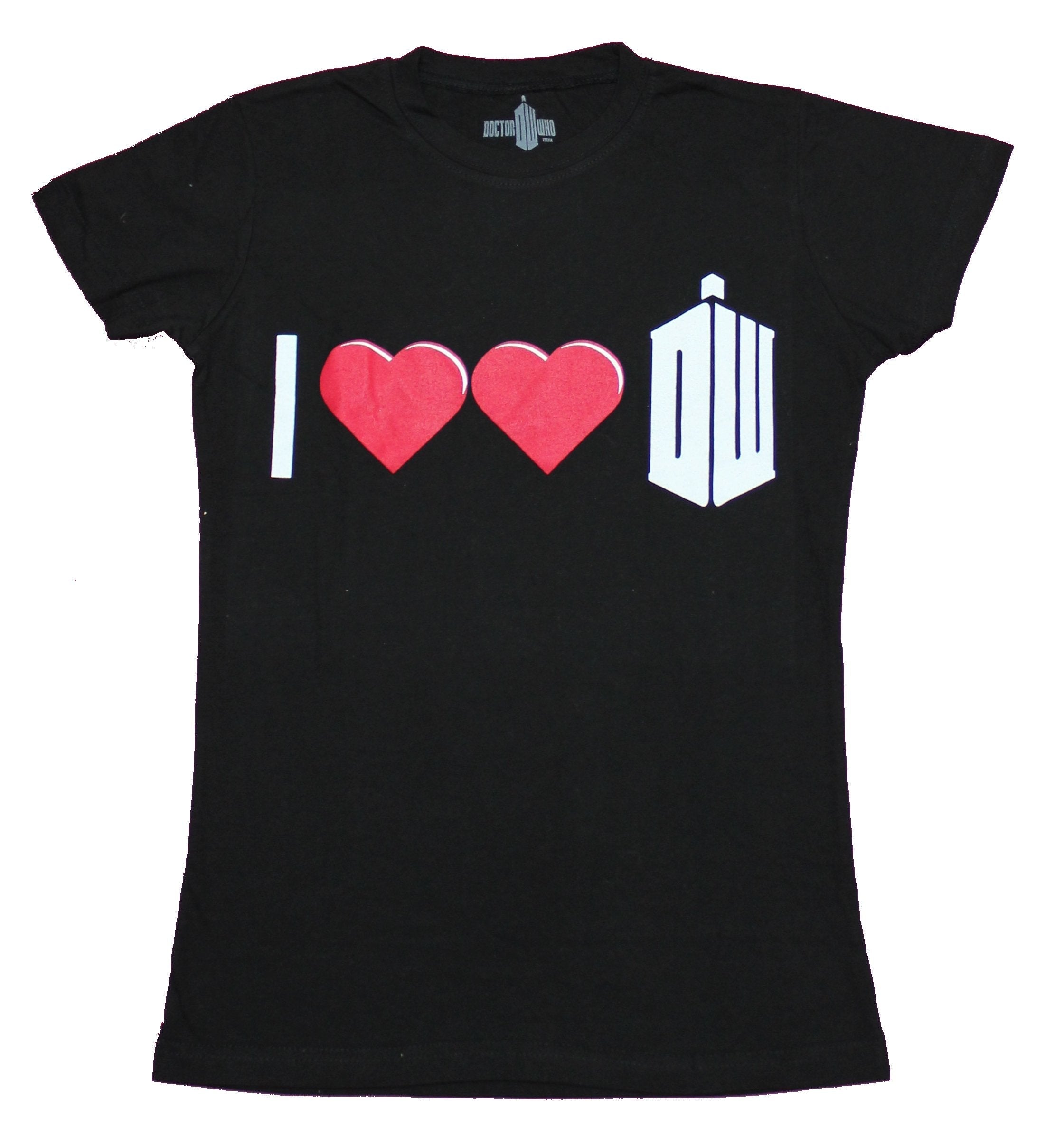 Doctor Who Girls Juniors T-Shirt - I Love Heart Doctor Who Logo Hoodie, Sweatshirt | CiraTrend.com