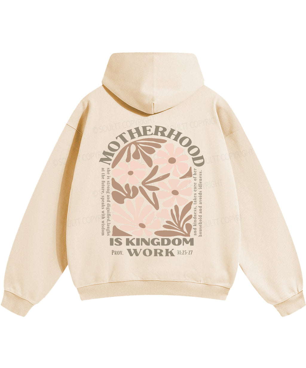 Motherhood Is Kingdom Work Double Sided Cotton Christian Hoodie T-Shirts, Sweatshirt | CiraTrend.com (Image 5)