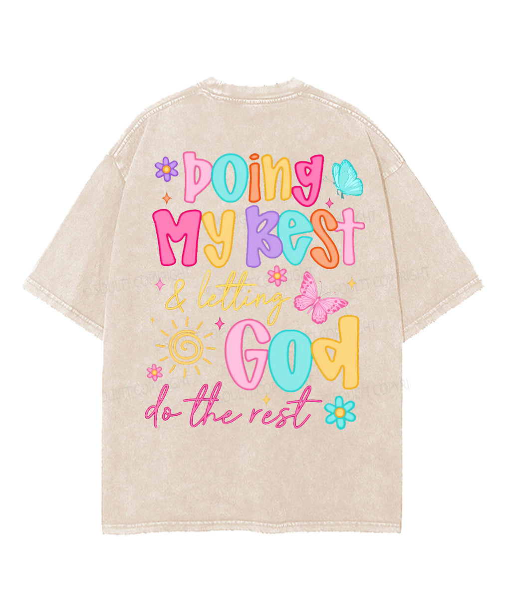Doing My Best Double Sided Washed Christian Style002 T-Shirts, Hoodie, Sweatshirt