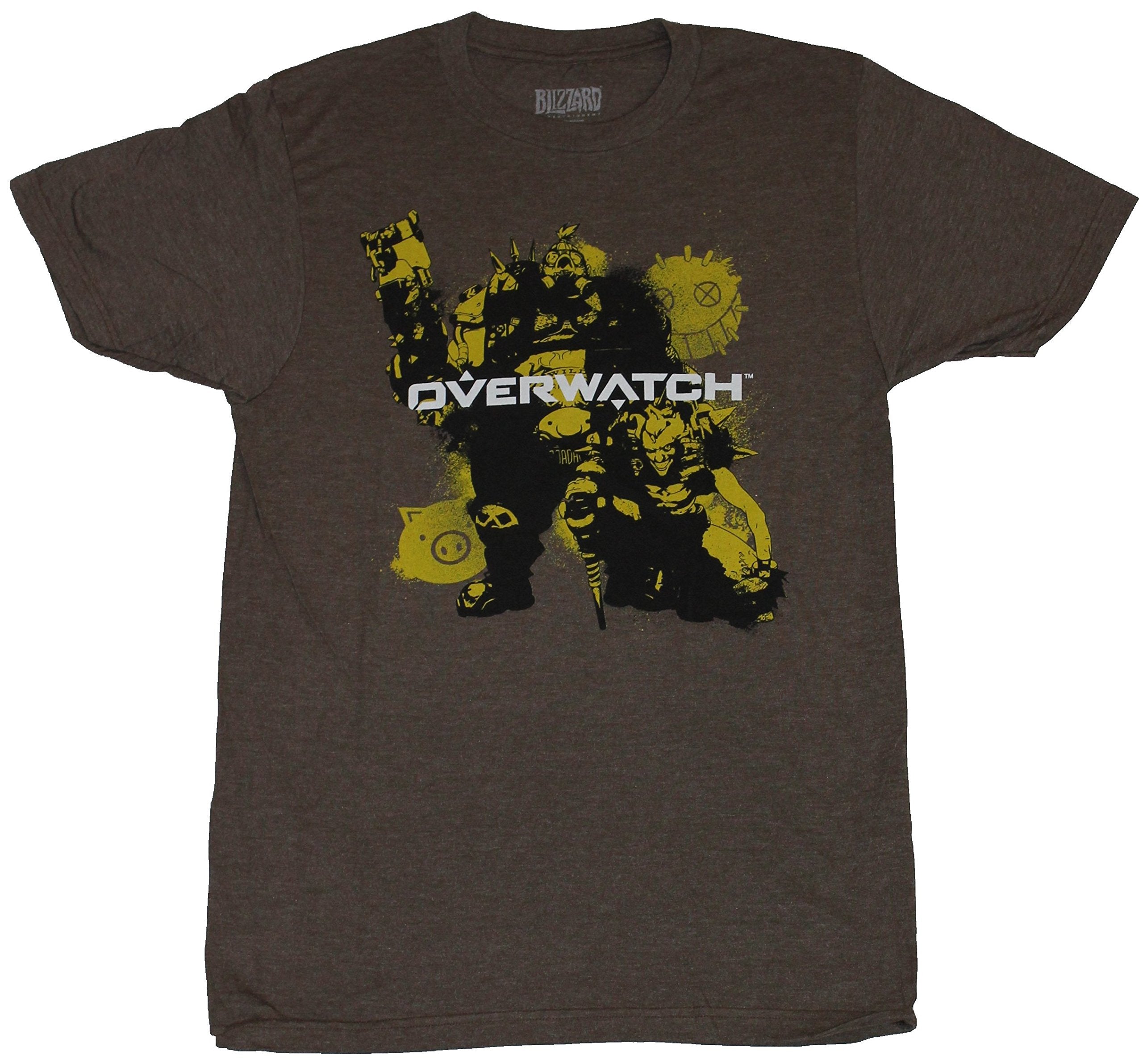 Overwatch Mens T-Shirt - Junk Brothers Yellow Under Logo Image Hoodie, Sweatshirt | CiraTrend.com
