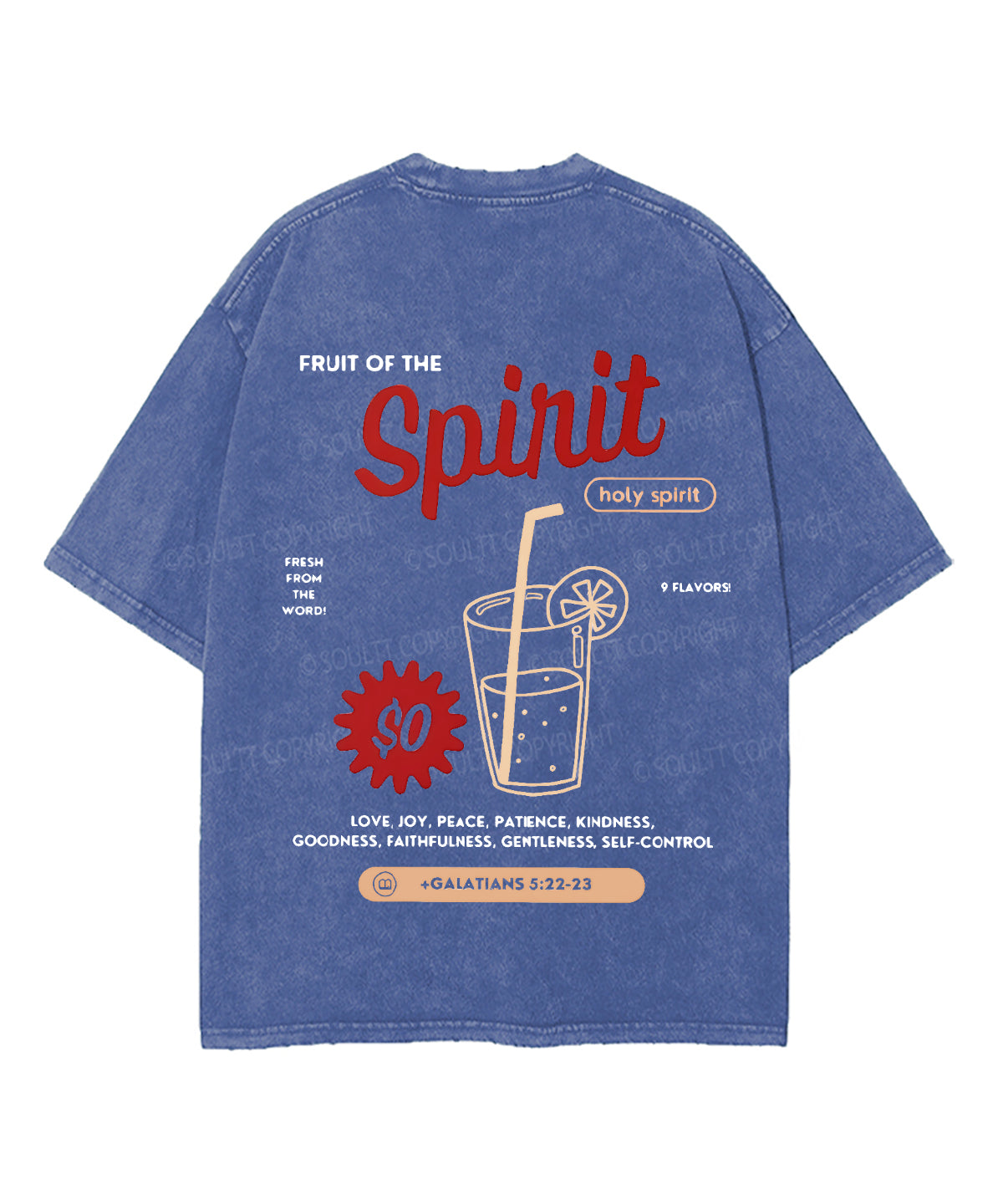 Fruit Of The Spirit Double Sided Unisex Washed Christian T-shirt Style021 Hoodie, Sweatshirt | CiraTrend.com (Image 4)