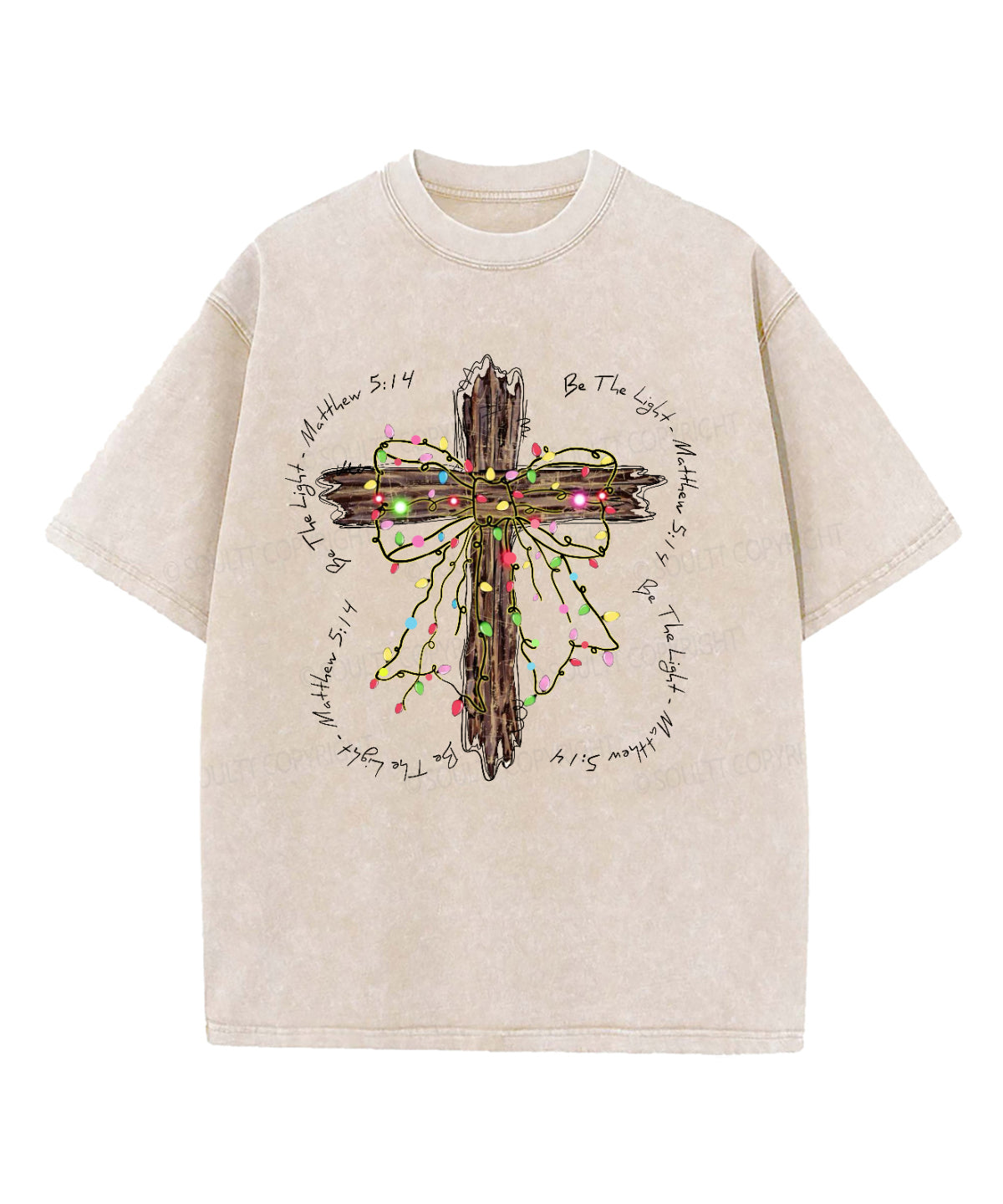 Be The Light Washed Christian T-shirt Style006 Hoodie, Sweatshirt | CiraTrend.com (Image 1)