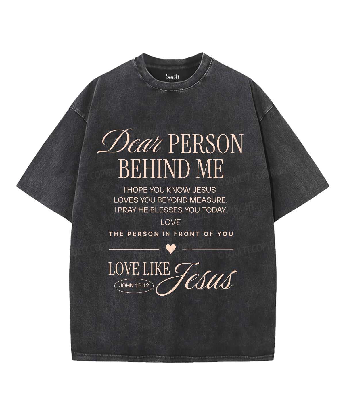 Love Like Jesus Unisex Washed Christian T-shirt Style003 Hoodie, Sweatshirt | CiraTrend.com (Image 1)