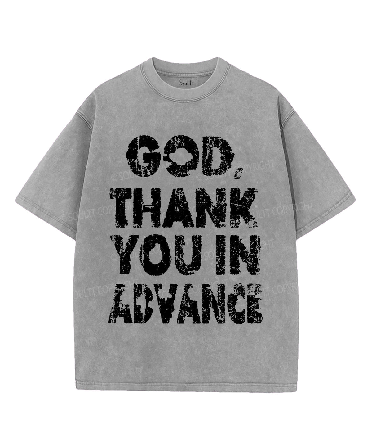 God Thank You In Advance Unisex Washed Christian T-shirt Hoodie, Sweatshirt | CiraTrend.com (Image 2)