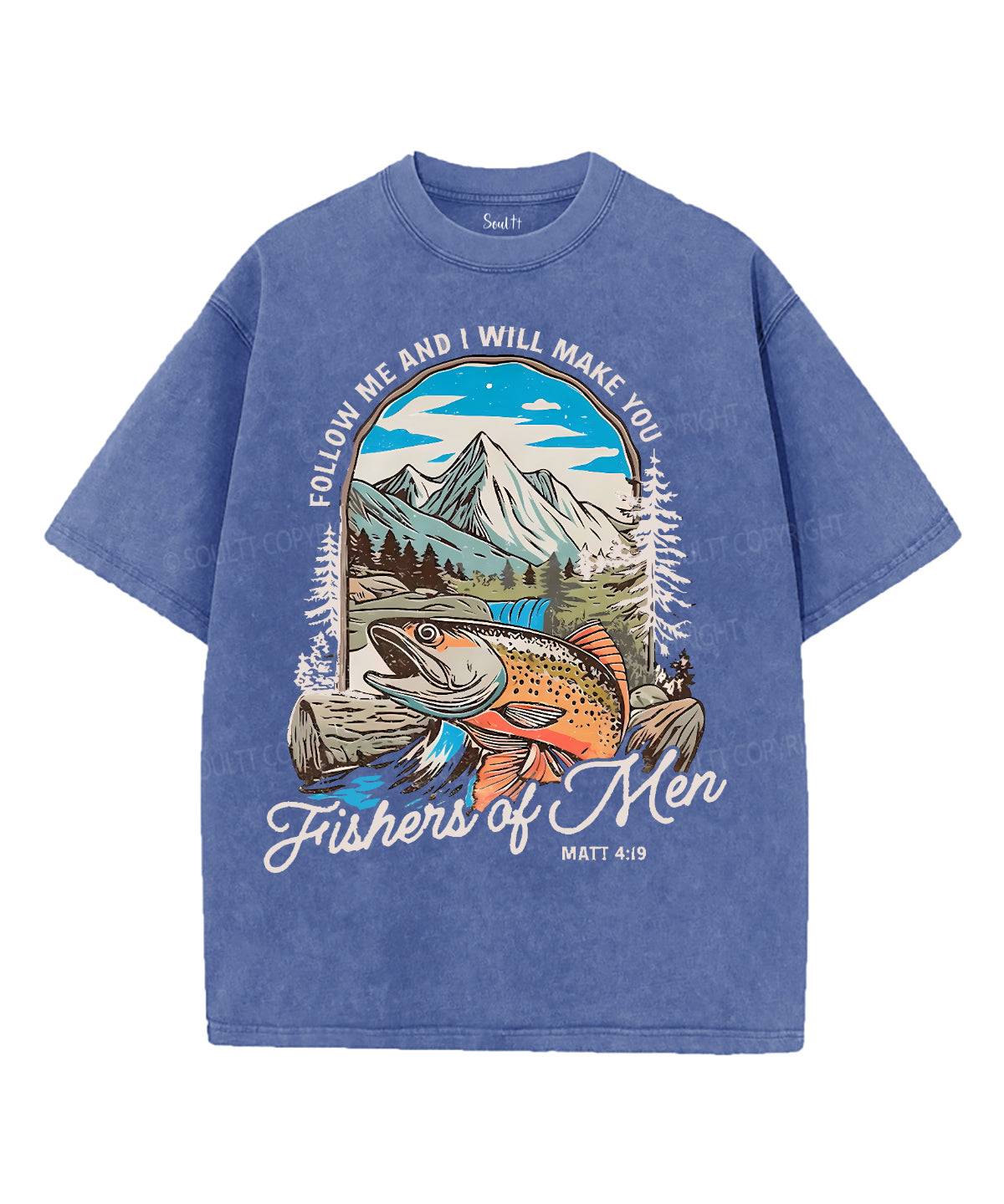 Fish Unisex Washed Christian T-shirt Hoodie, Sweatshirt | CiraTrend.com (Image 3)